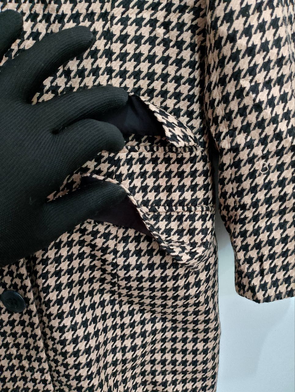 Japanese Brand CECILE QUELLE Europe Line Houndstooth Double Breasted Blazer Size L / US 10 / IT 46 - 5 Thumbnail