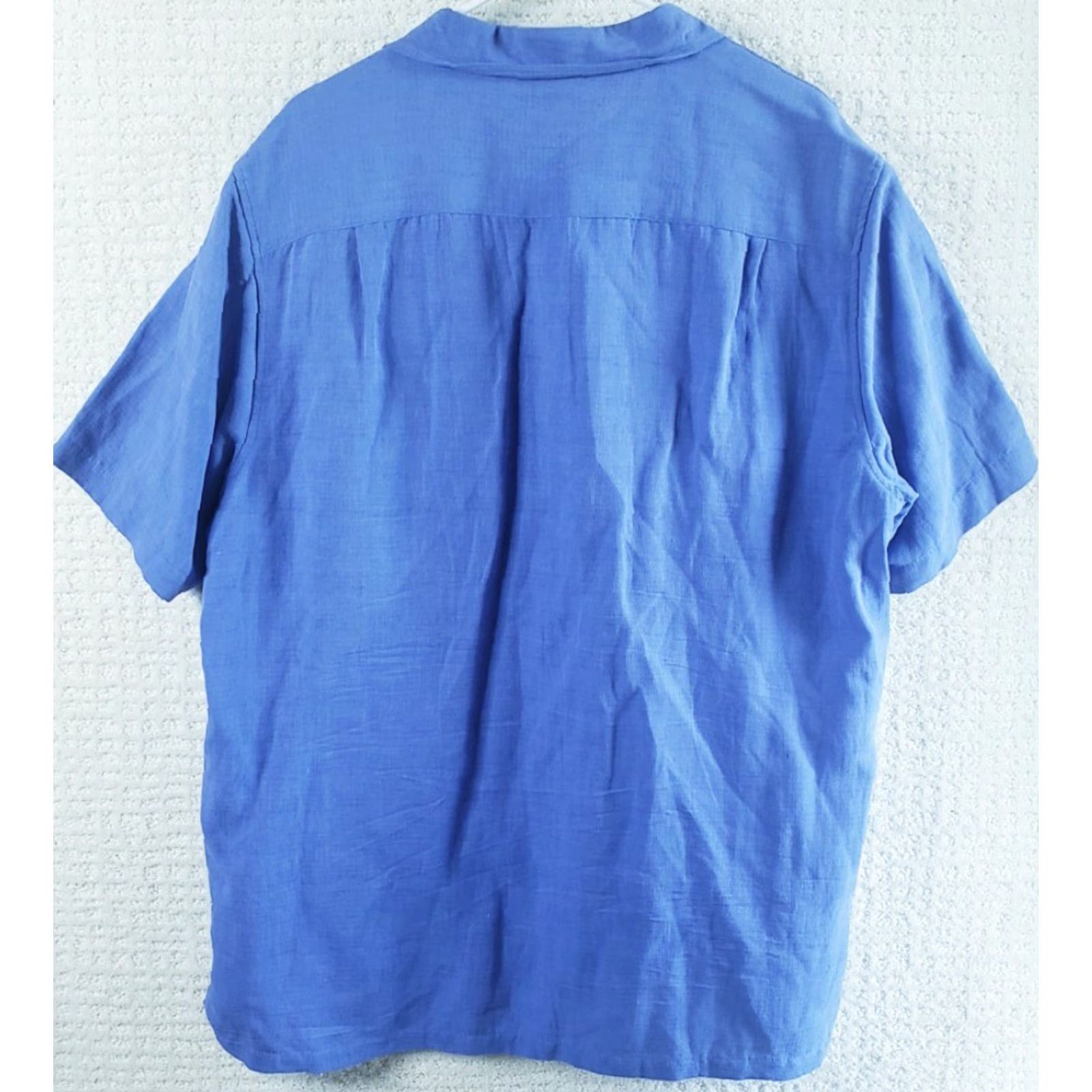 Vintage Margaritaville Shirt Button-Up Short Sleeve XL Blue Silk Linen 75% 25% Men’s Size US XL / EU 56 / 4 - 4 Thumbnail