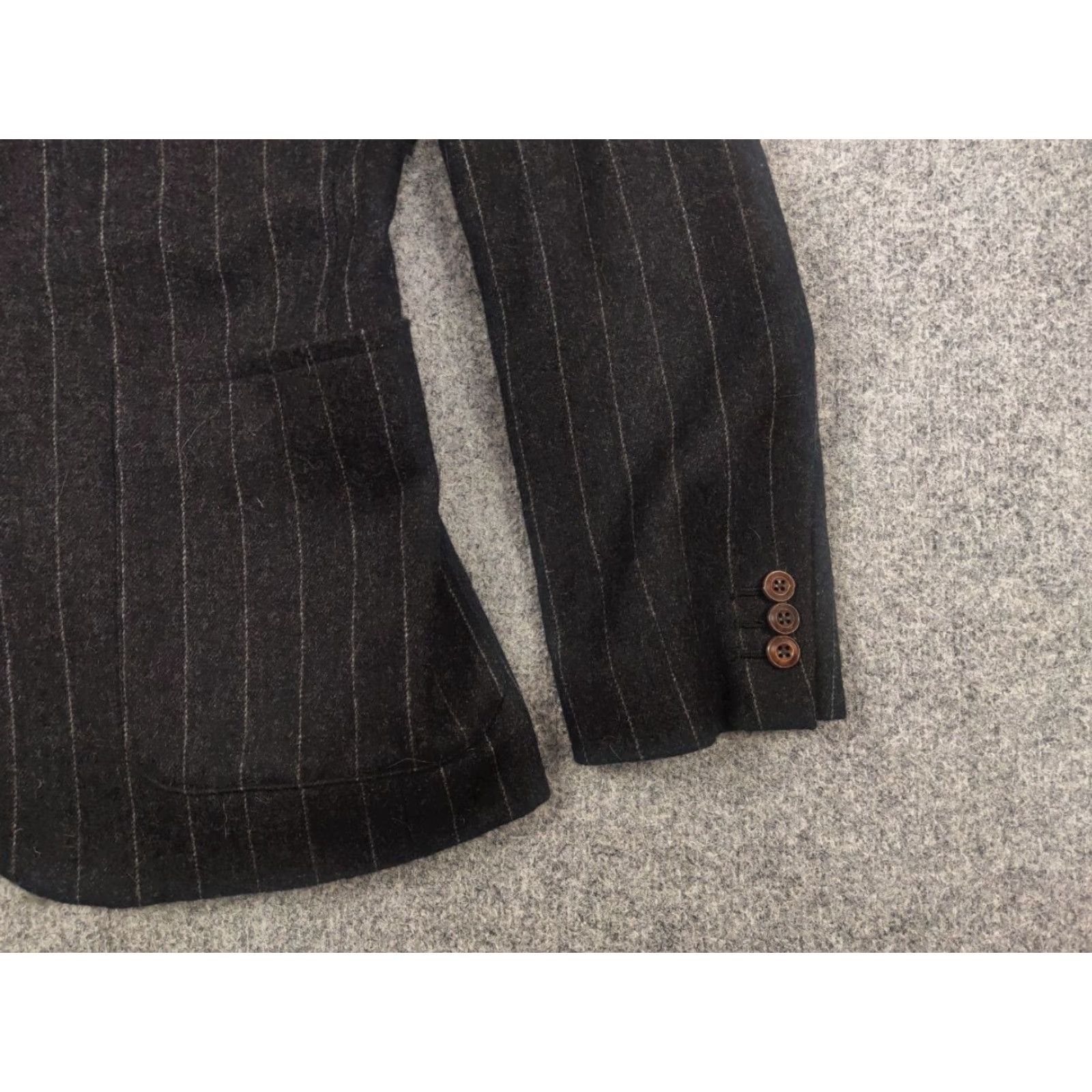 Polo Ralph Lauren VINTAGE Polo Ralph Lauren Black Wool Blend Pin Stripe Sports Blazer Jacket Men M Wool Blazer Black Stripe Vintage RRL Size US M / EU 48-50 / 2 - 4 Thumbnail