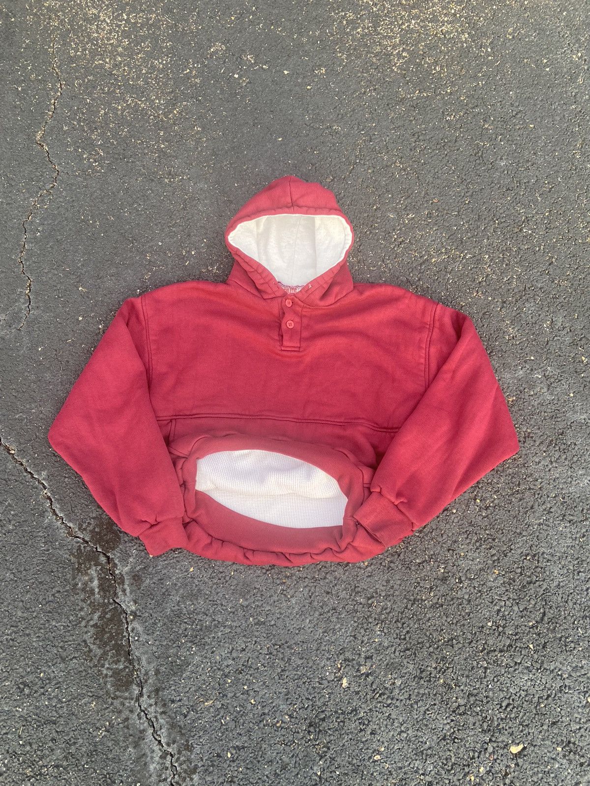 image of Made In USA x Vintage Very Afterhood Two Face Style Vintage Sweatshirt Usa in Red (Size Large)