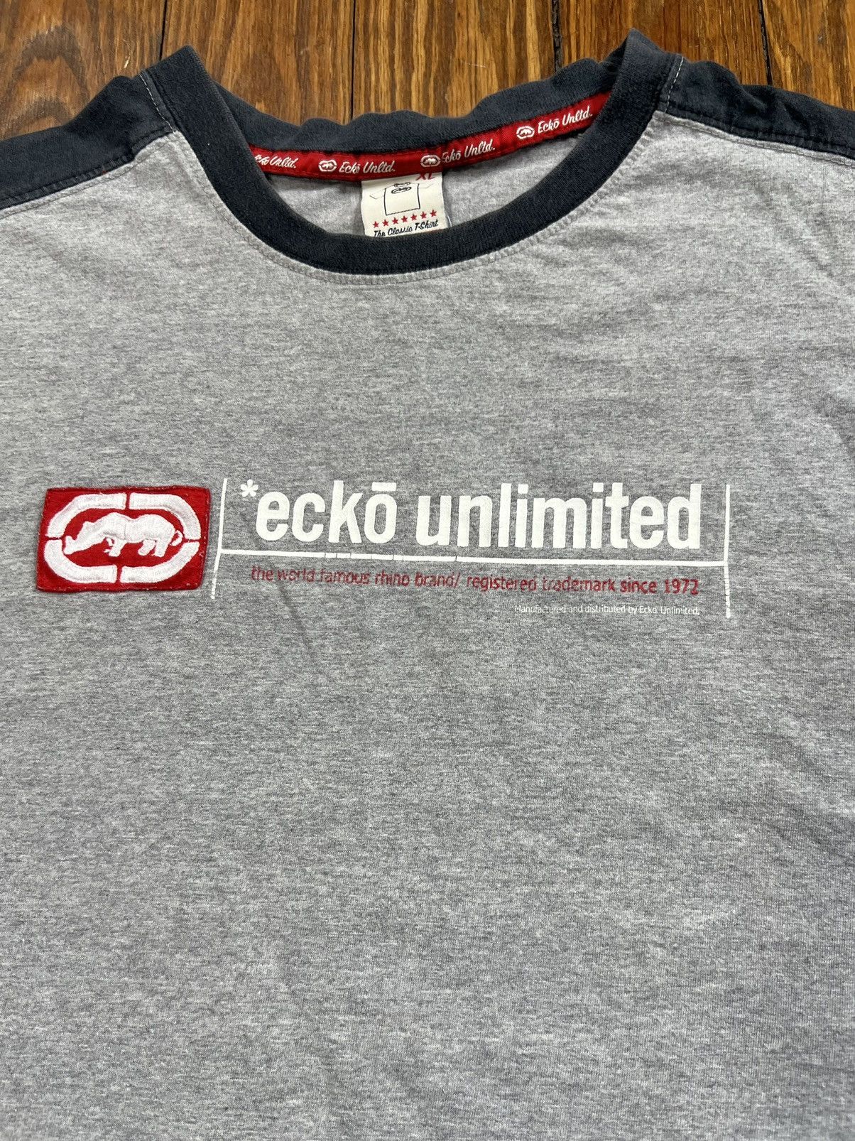 Ecko Unltd. × Vintage Vintage Y2K Ecko Unltd Jersey Rhino Logo Shirt Size US XL / EU 56 / 4 - 2 Thumbnail