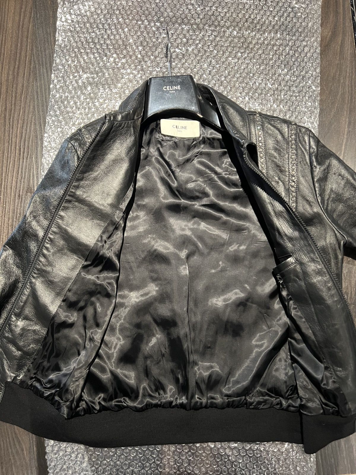 Celine × Hedi Slimane Celine by Hedi Slimane 19SS Rhinestones Leather Jacket Size US L / EU 52-54 / 3 - 5 Thumbnail