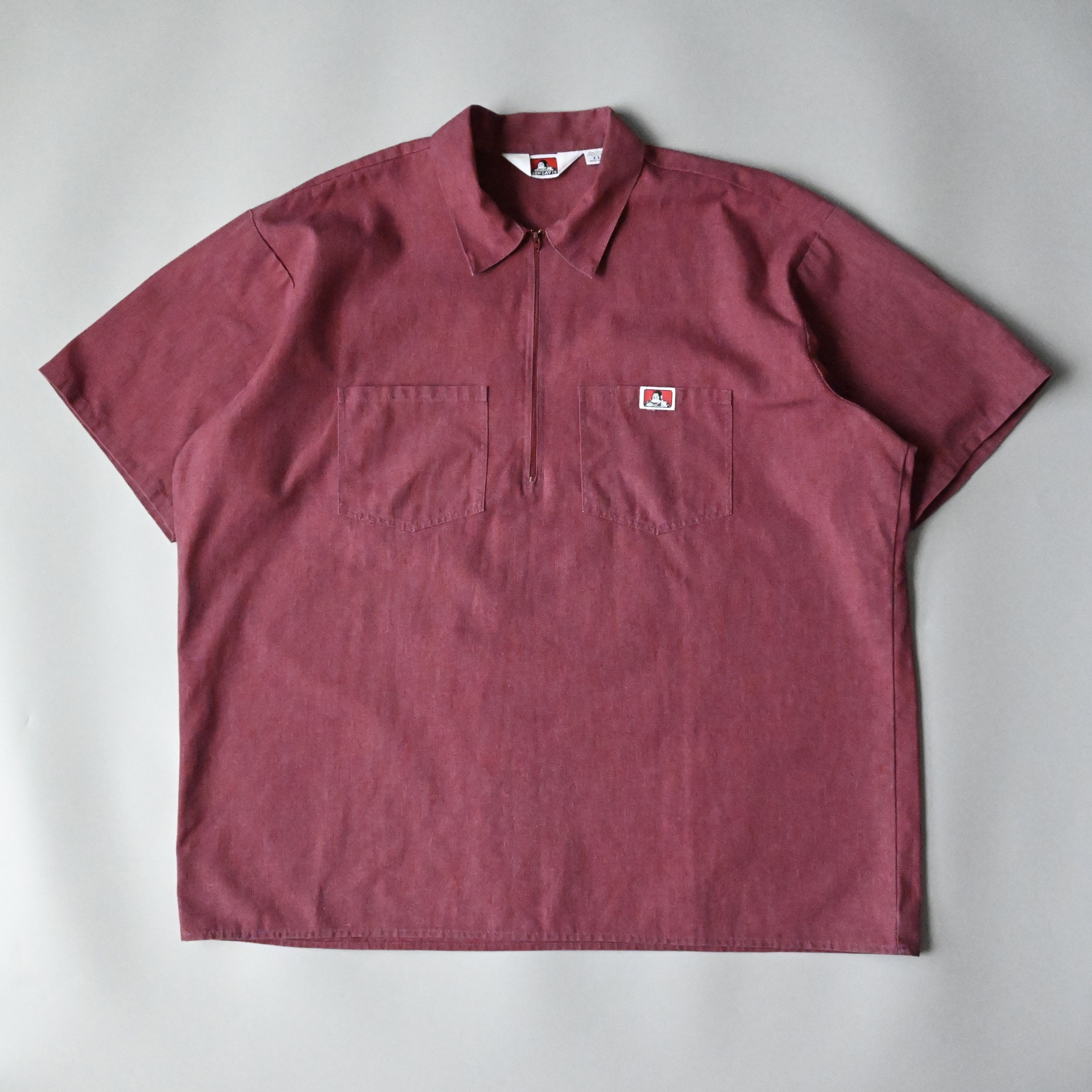 Ben Davis VTG 90s Ben Davis Halfzip Pullover Shirt Bordeux XXL Size US XXL / EU 58 / 5 - 3 Thumbnail