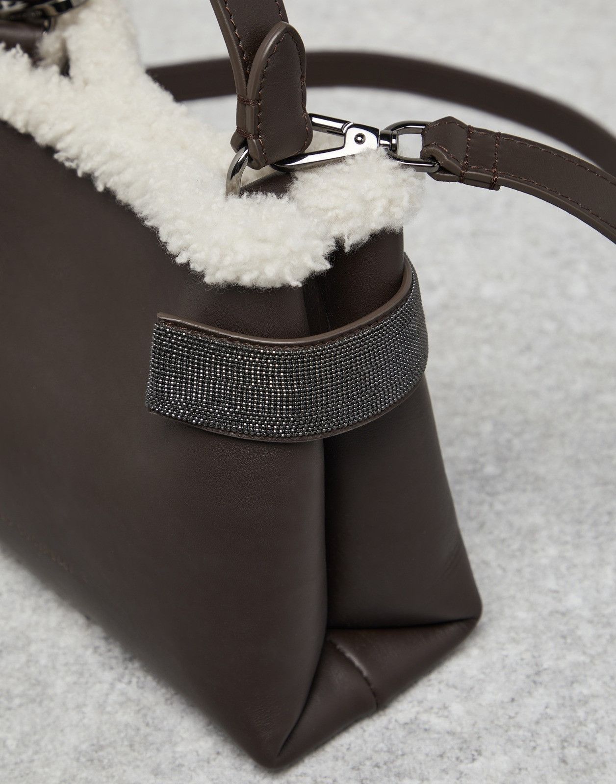 Brunello Cucinelli o1la1rc1a0225 Size: OS / Leather Bag in Brown Size ONE SIZE - 4 Thumbnail