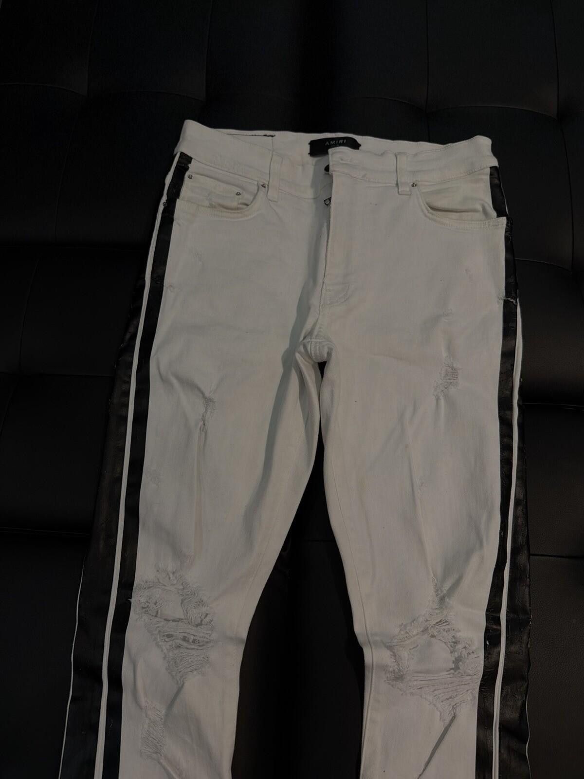 Amiri Size 30 - Amiri White Line Pants Jeans 100% Authentic Size US 30 / EU 46 - 4 Thumbnail