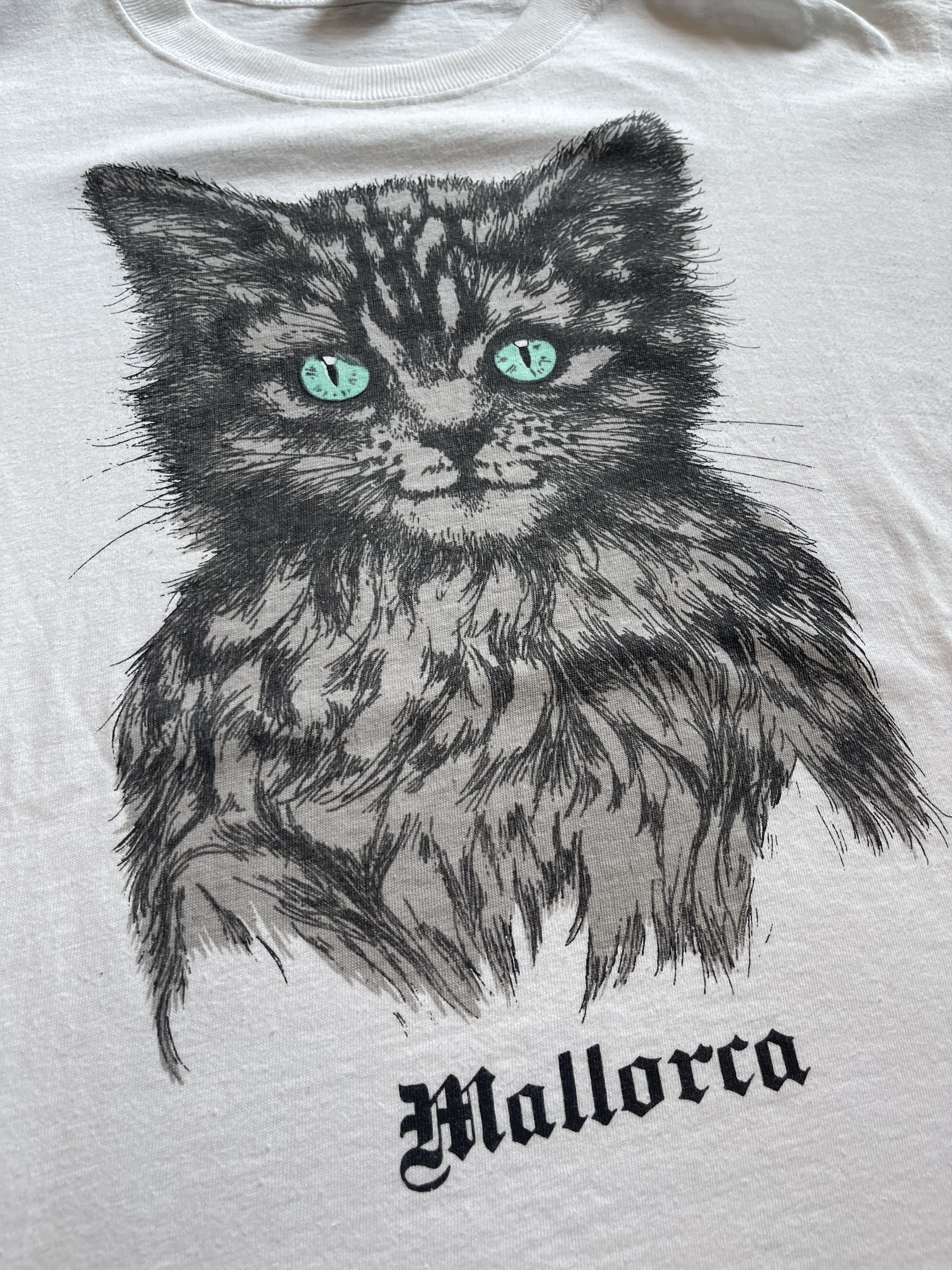 Vintage Vintage Realistic Cat Portrait Tee Mallorca Spain Souvenir Size US XL / EU 56 / 4 - 3 Thumbnail