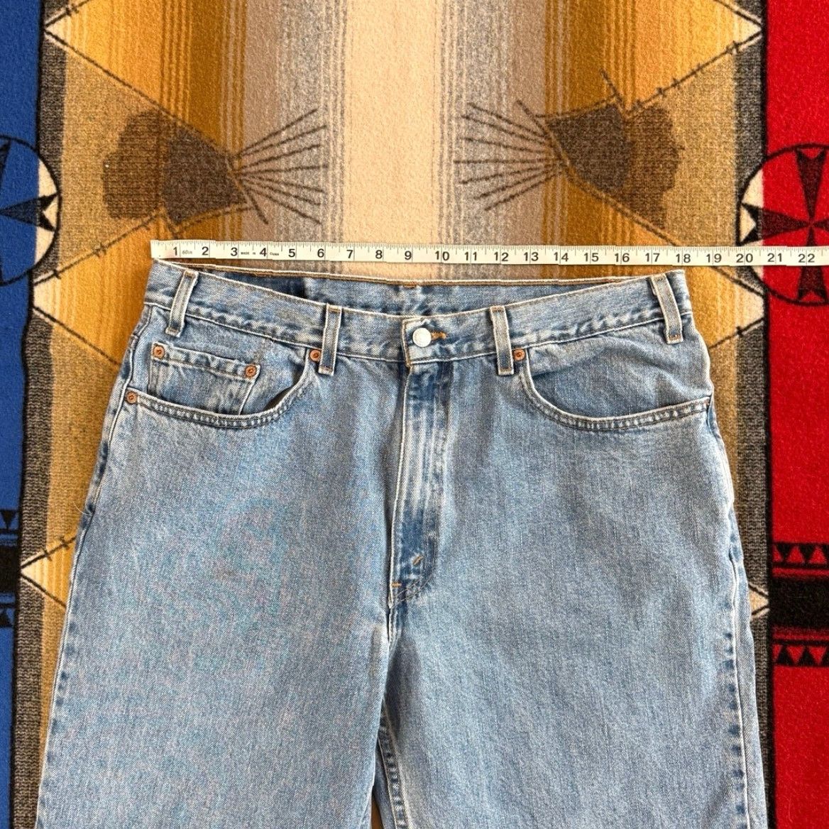 Levi's VINTAGE Levi’s 550 Denim Blue Jeans Relaxed Fit 36x33 Men USA 90s Straight Size US 36 / EU 52 - 6 Thumbnail