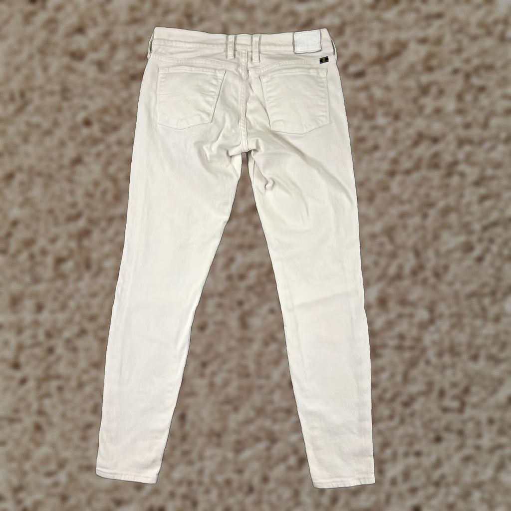 Lucky Brand Lucky Brand Jeans 2 White Denim Skinny Tapered Cotton Blend Stretch Womens Size 26" / US 2 / IT 38 - 1 Thumbnail