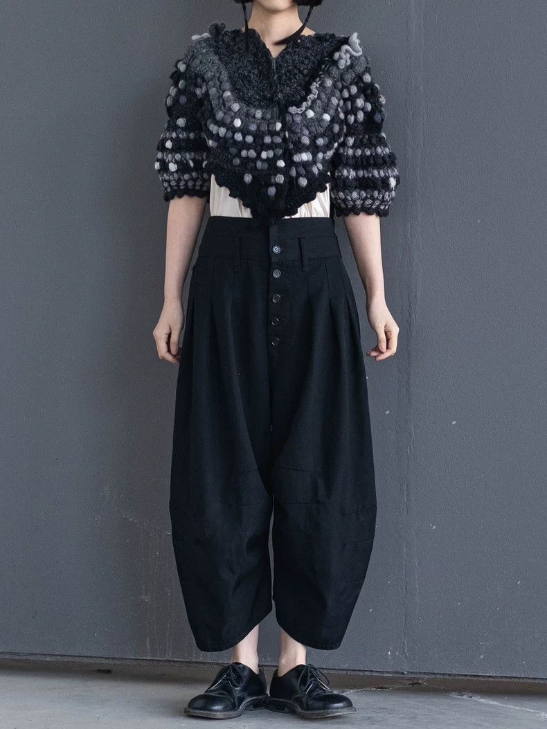 Kenzo KENZO Vintage knitted cloak jacket with beautiful puffer d Size S / US 4 / IT 40 - 1 Thumbnail