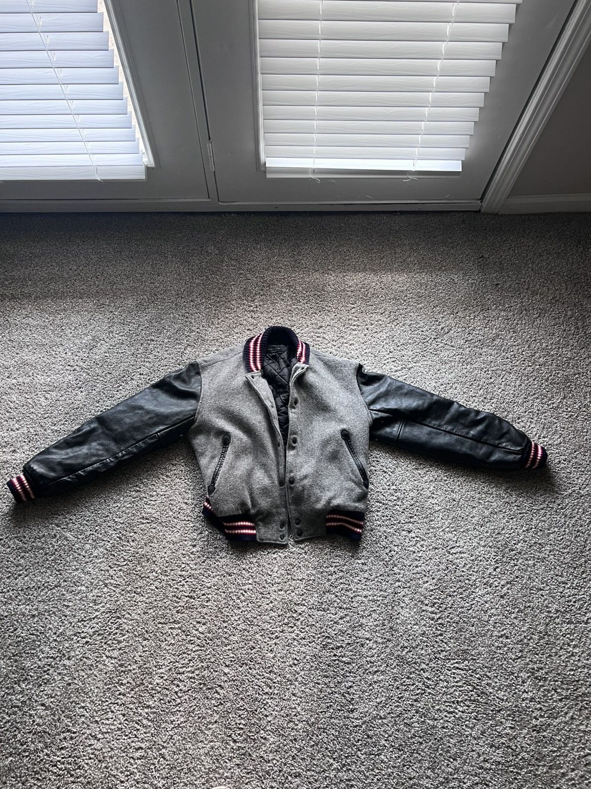 Rag & Bone Rag & Bone Virgin wool striped varsity jacket Size US M / EU 48-50 / 2 - 2 Thumbnail