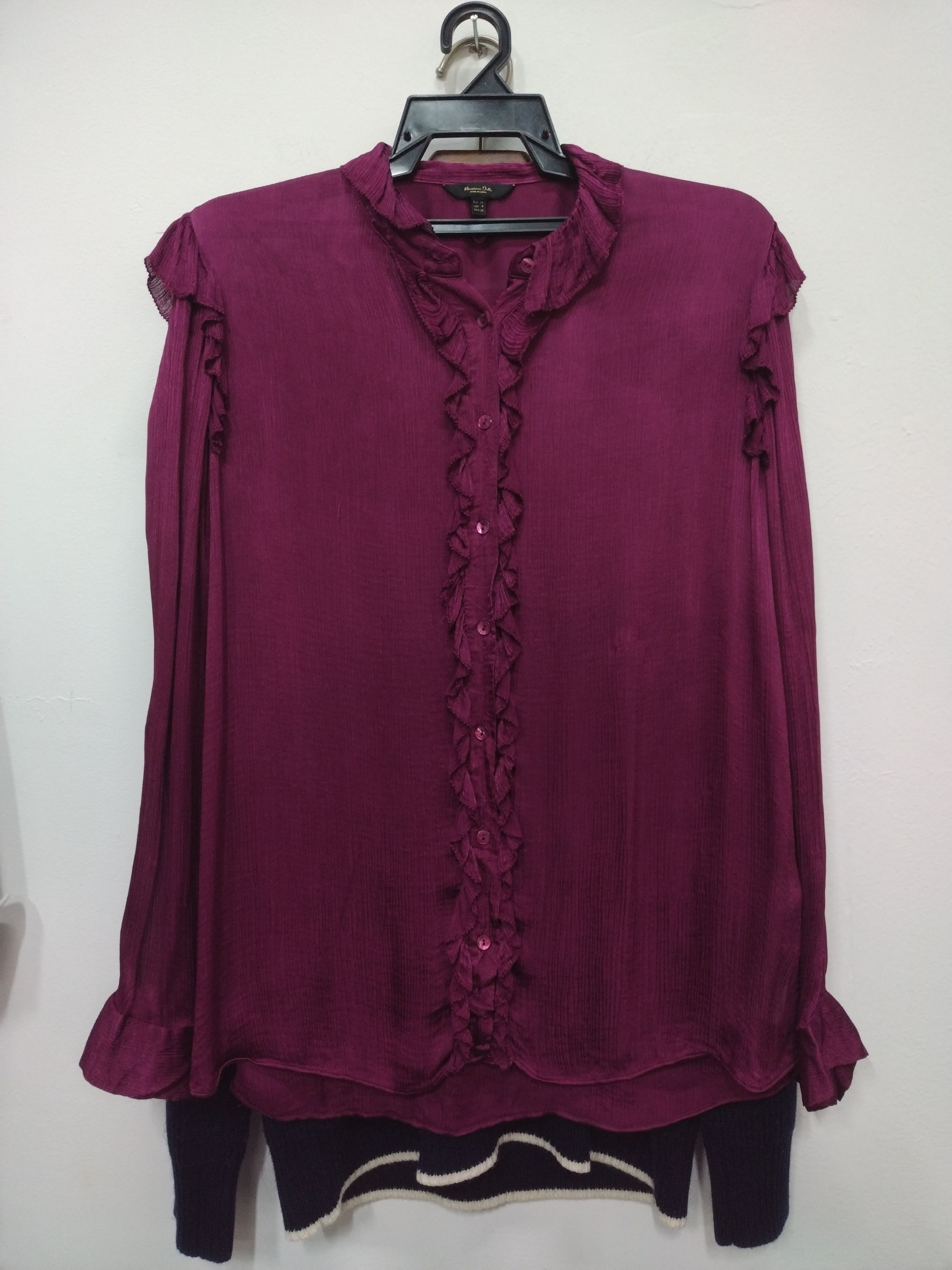 Designer × Massimo Dutti Nice design Mossimo Dutti Viscose Rayon Shirt Size S / US 4 / IT 40 - 2 Thumbnail