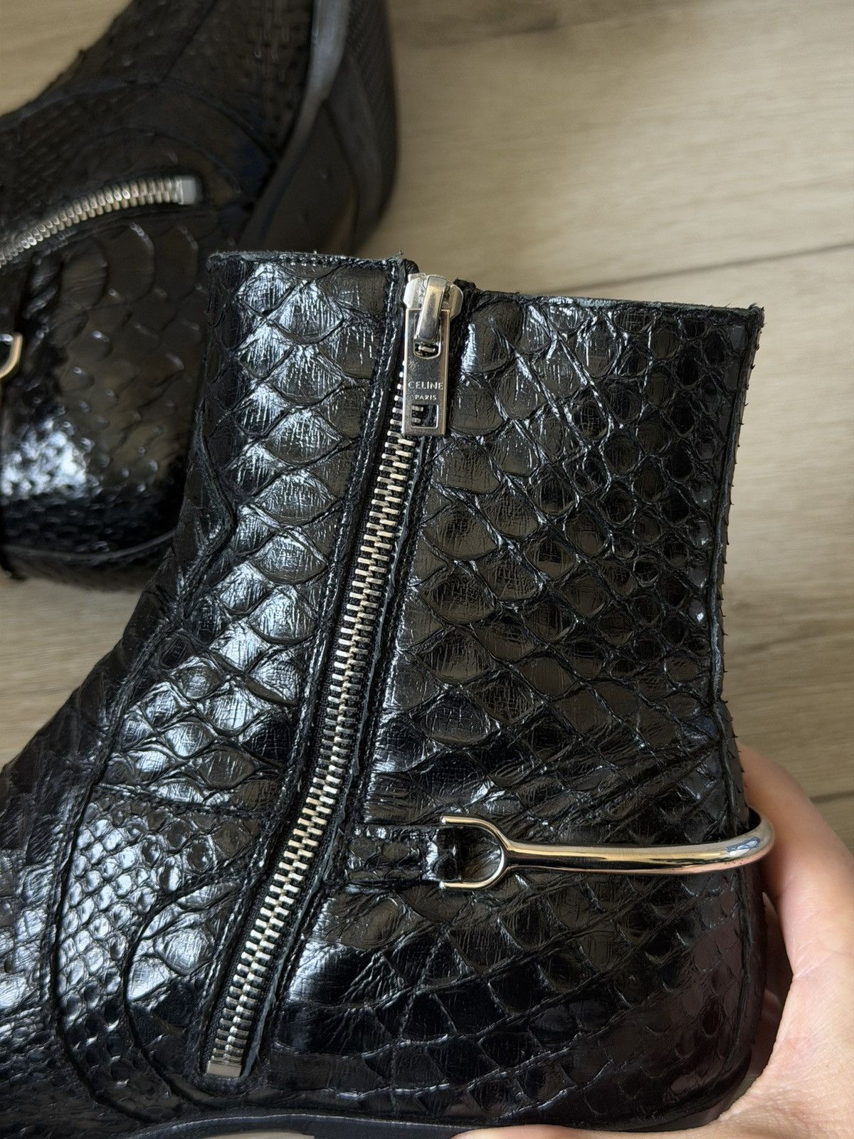 Celine SS20 Shiny Python Berlin Calvary 60mm Boots 42 Size US 9 / EU 42 - 6 Thumbnail