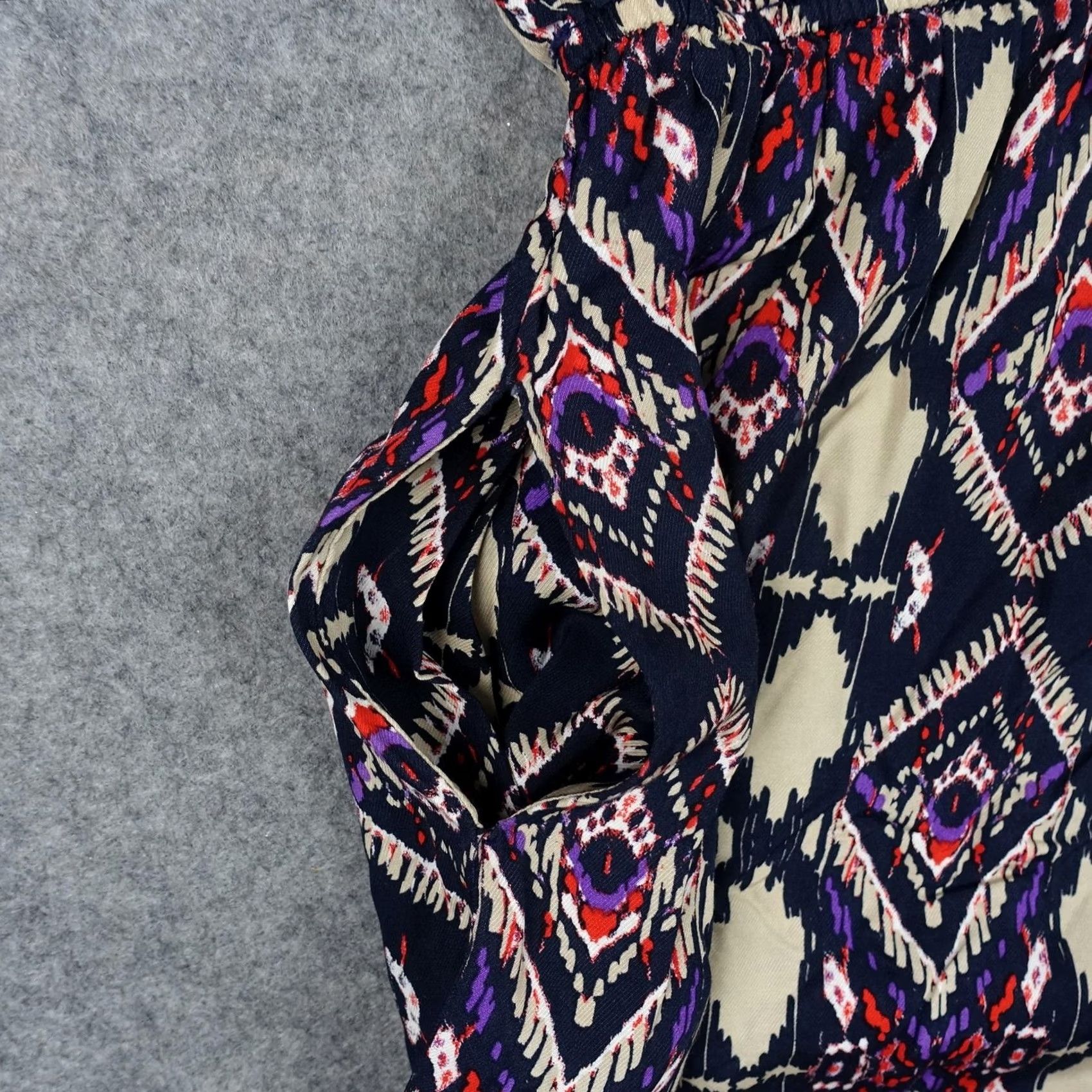 Anthropologie Holding Horses Dress Womens 0 Black Boho Tribal Rayon Shirt Dress Pockets 3/4 Sleeve Short Vintage No Womens Size XS / US 0-2 / IT 36-38 - 7 Thumbnail