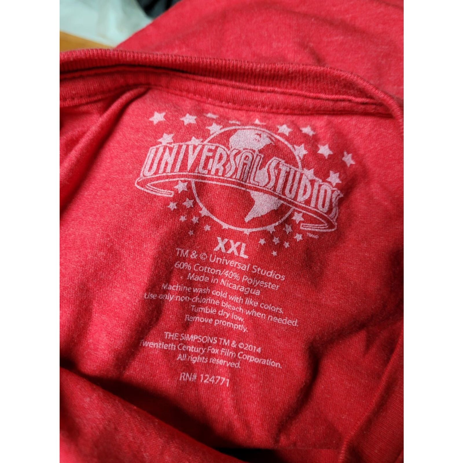 Vintage Womens T-Shirt Krusty Burger Universal Studios 2XL Red Crew Neck Short Sleeve Cartoon NWT Size XXL / US 16-18 / IT 52-54 - 3 Thumbnail