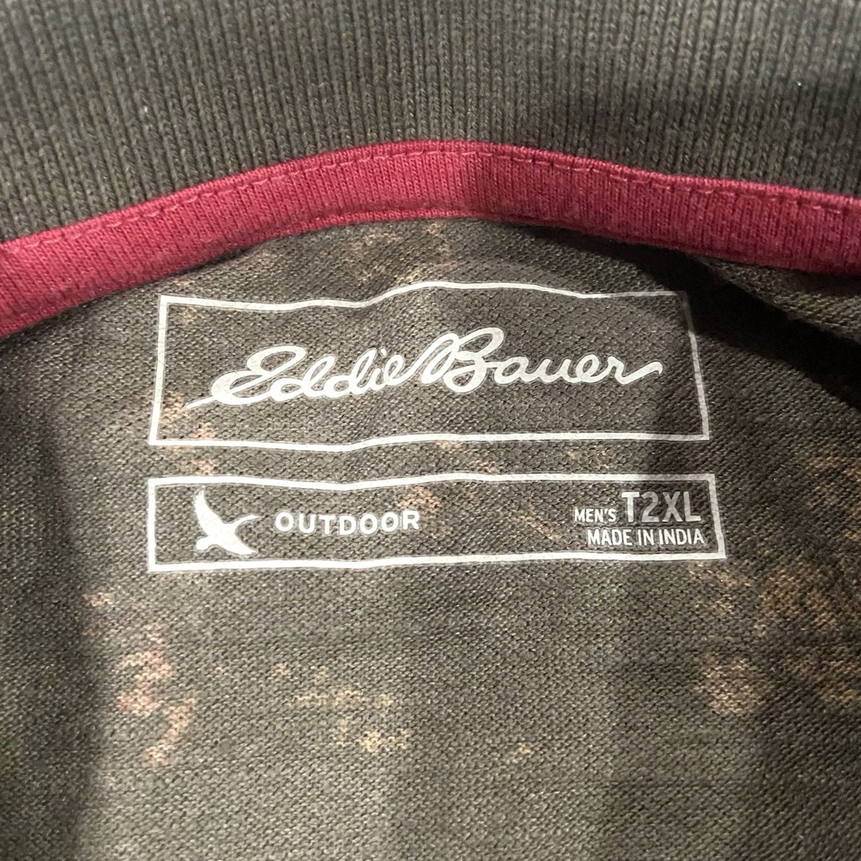 Eddie Bauer Eddie Bauer Polo Shirt MENS 2XLT Camouflage Cotton Polyester Pine Cone Green Short Sleeve Collared Logo Outdoor Sports Work Casual Men Size US XXL / EU 58 / 5 - 6 Thumbnail