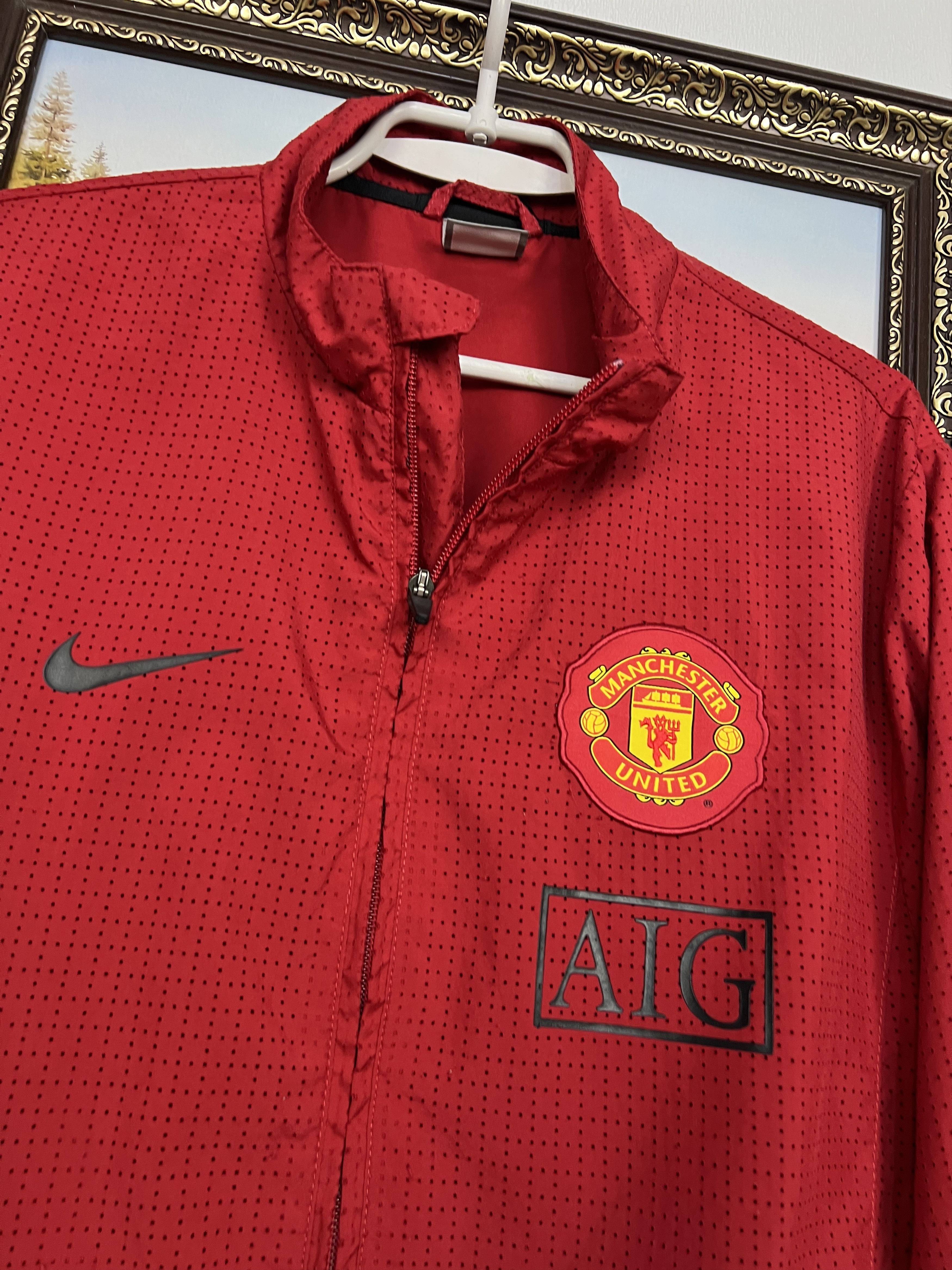 Nike Manchester United Football Jacket Soccer Nike AIG Track Top Size US L / EU 52-54 / 3 - 3 Thumbnail