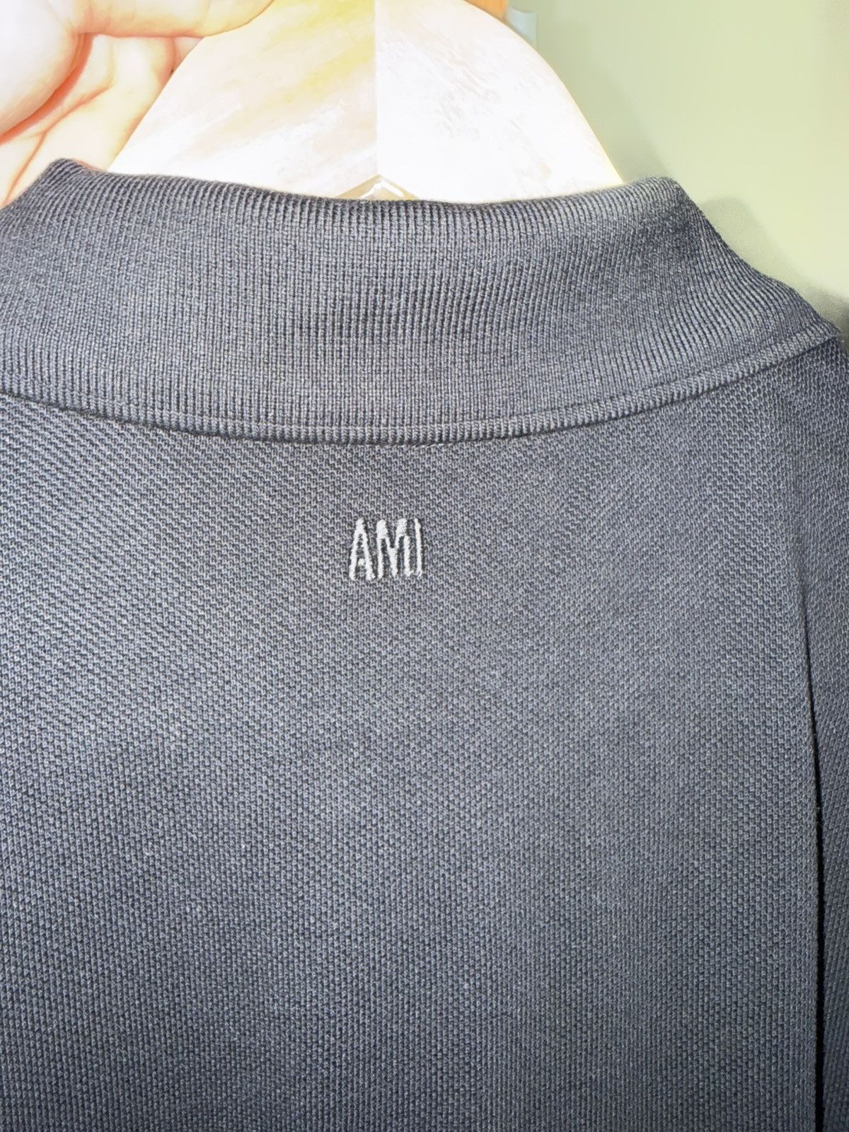 AMI BLACK COTTON RED AMI DE COEUR POLO SHIRT Size US M / EU 48-50 / 2 - 4 Thumbnail