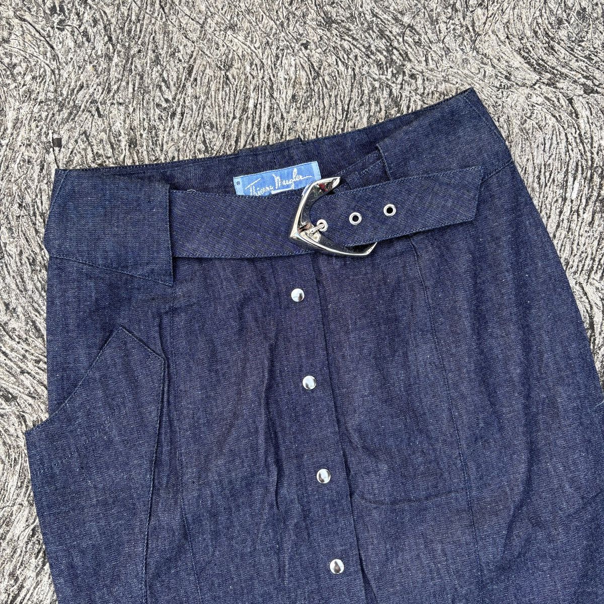 Thierry Mugler Thierry Mugler mini skirt denim Size 27" / US 4 / IT 40 - 2 Thumbnail