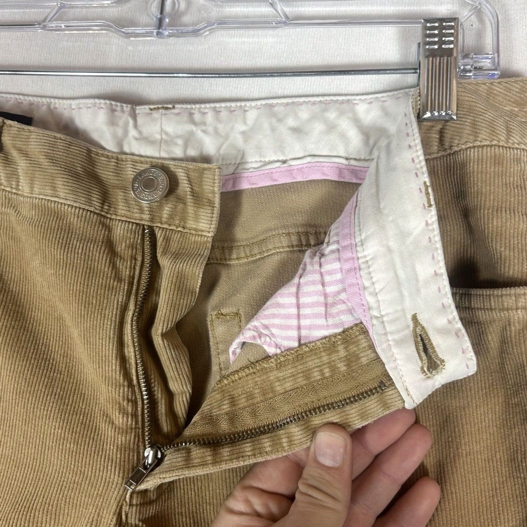 Lands' End Lands' End Corduroy Pants Women's Size 10 Straight Leg Brown Pockets Casual Tan Size 32" / US 10 / IT 46 - 2 Thumbnail