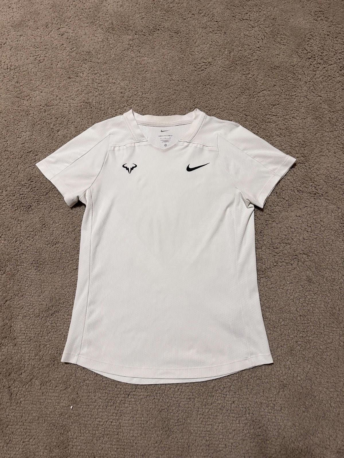 Nike Nike Court Rafa Nadal Dri-FIT ADV White Tennis Shirt Mens S Size US S / EU 44-46 / 1 - 1 Thumbnail