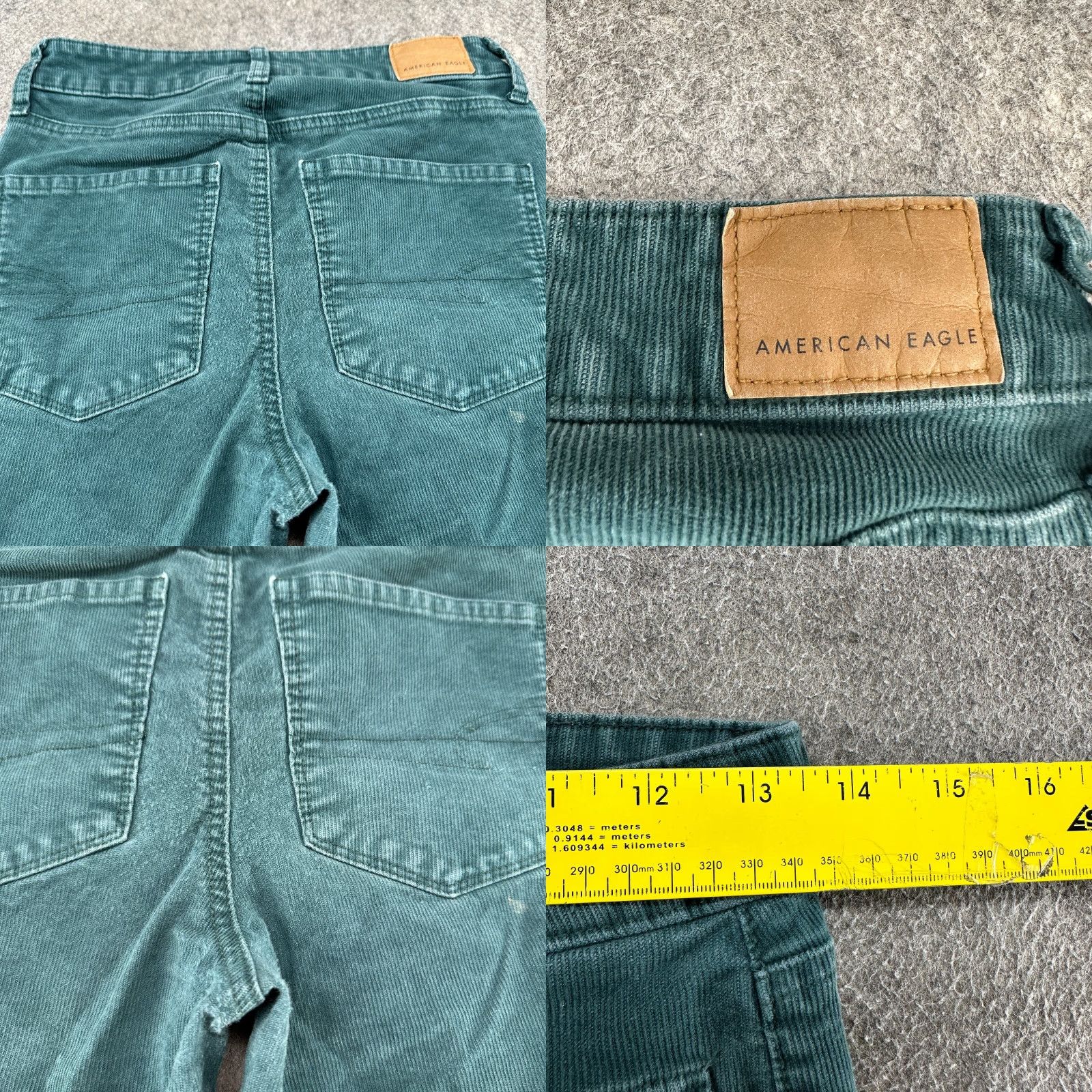 American Eagle Outfitters American Eagle Outfitters Pants Womens 2 Green Corduroy Super Hi Rise Flare Stretch Cotton Modern Retro 30 Inseam Buttons Pockets Casual Size 26" / US 2 / IT 38 - 8 Thumbnail