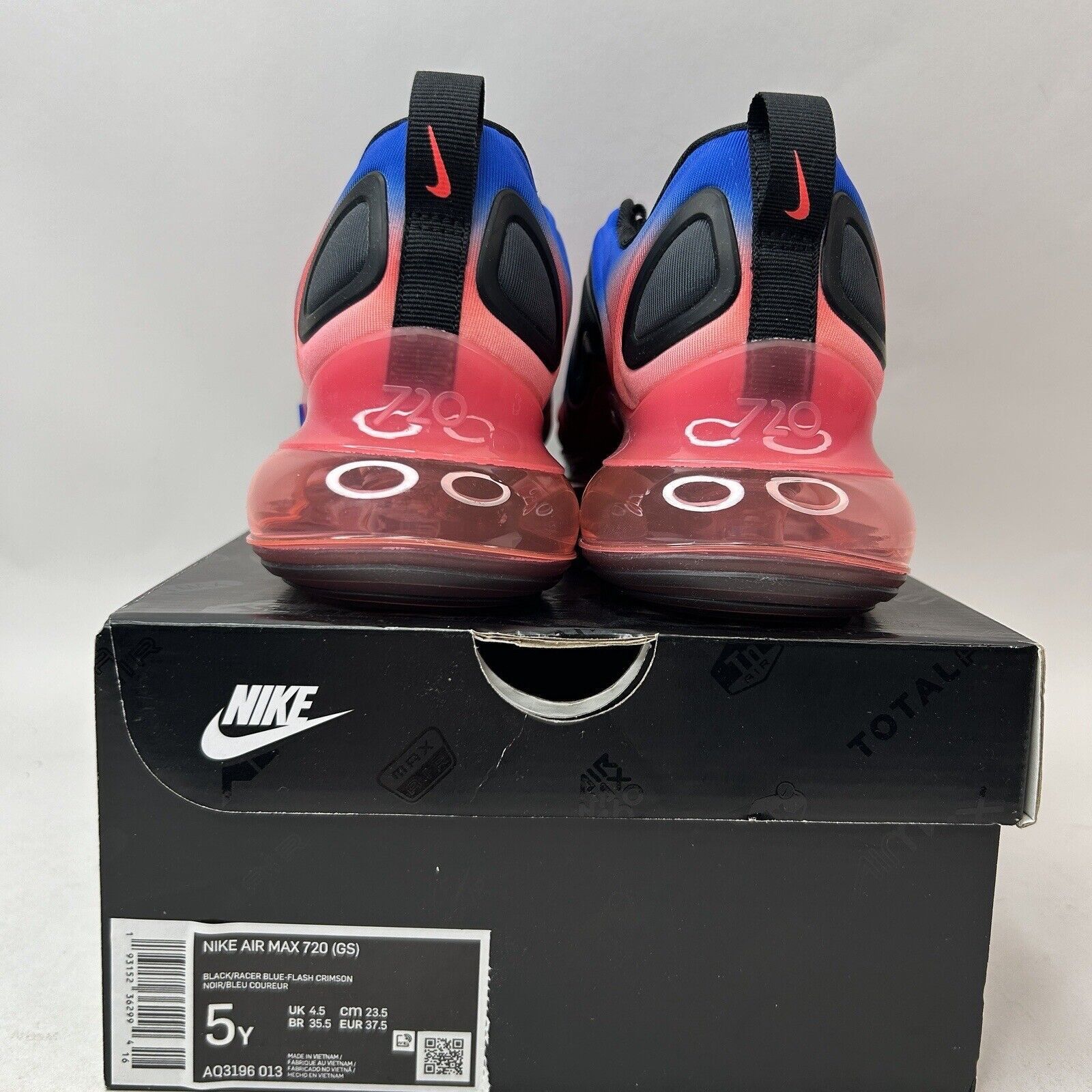 Nike Nike Air Max 720 GS “Racer Blue Crimson Red” 2024 Size US 6 / IT 36 - 4 Thumbnail