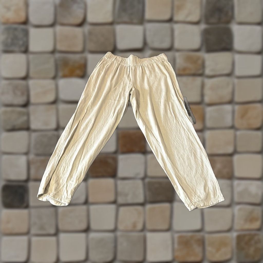 Vintage Celebrity Pink Pants Women Medium Tan Elastic Waist Pull Up Style#CJ23467T88 Size 32" / US 10 / IT 46 - 1 Thumbnail