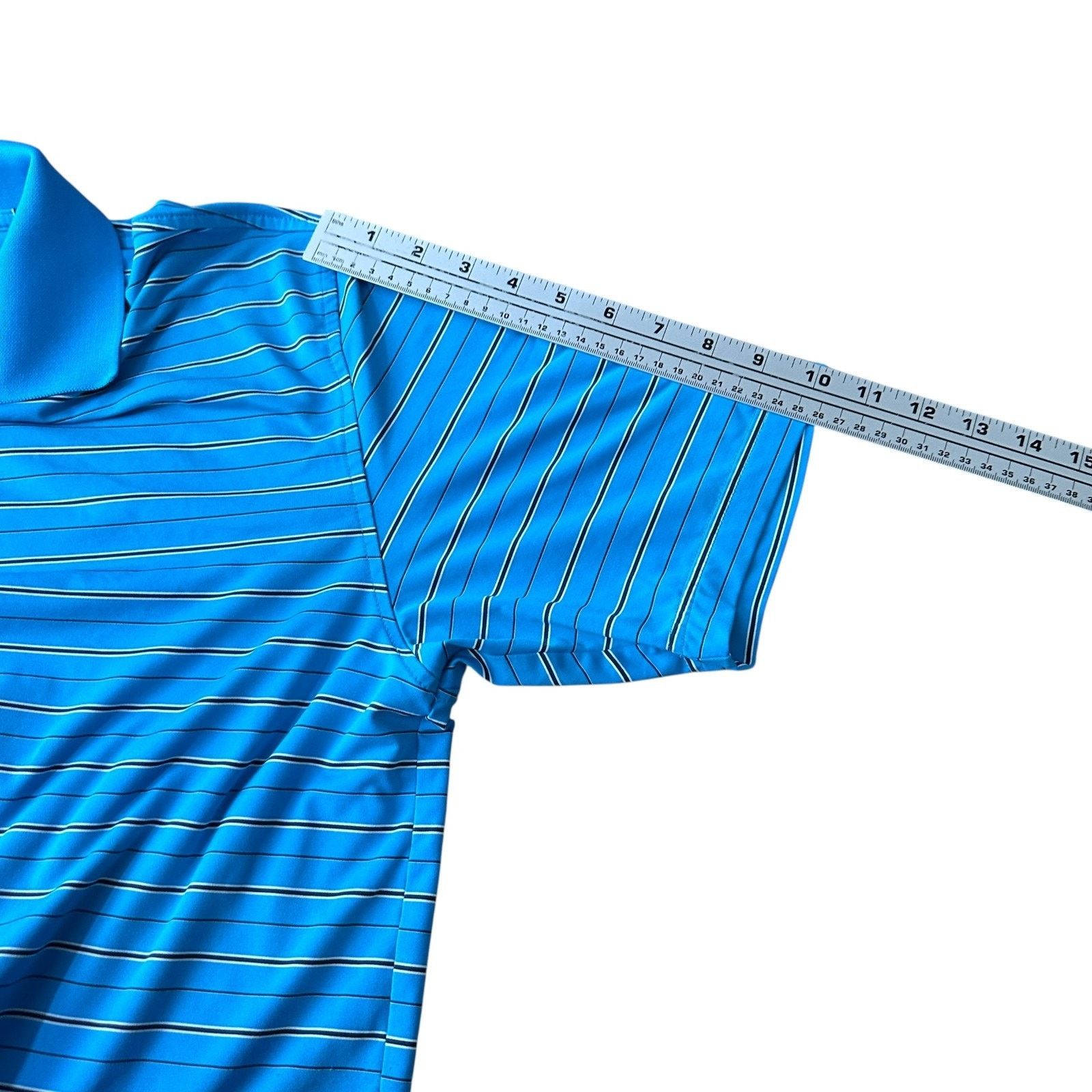 Peter Millar Peter Millar Summer Polo Shirt Men Large Blue Striped Golf Size US L / EU 52-54 / 3 - 10 Thumbnail