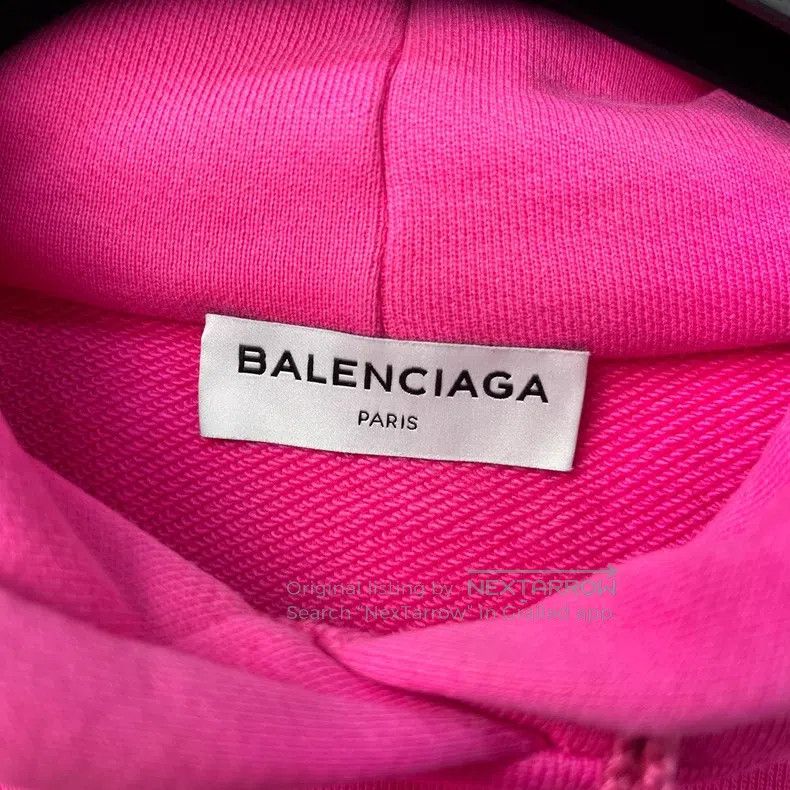 Balenciaga Balenciaga Pink Hooded Hoodie Size US XS / EU 42 / 0 - 3 Thumbnail