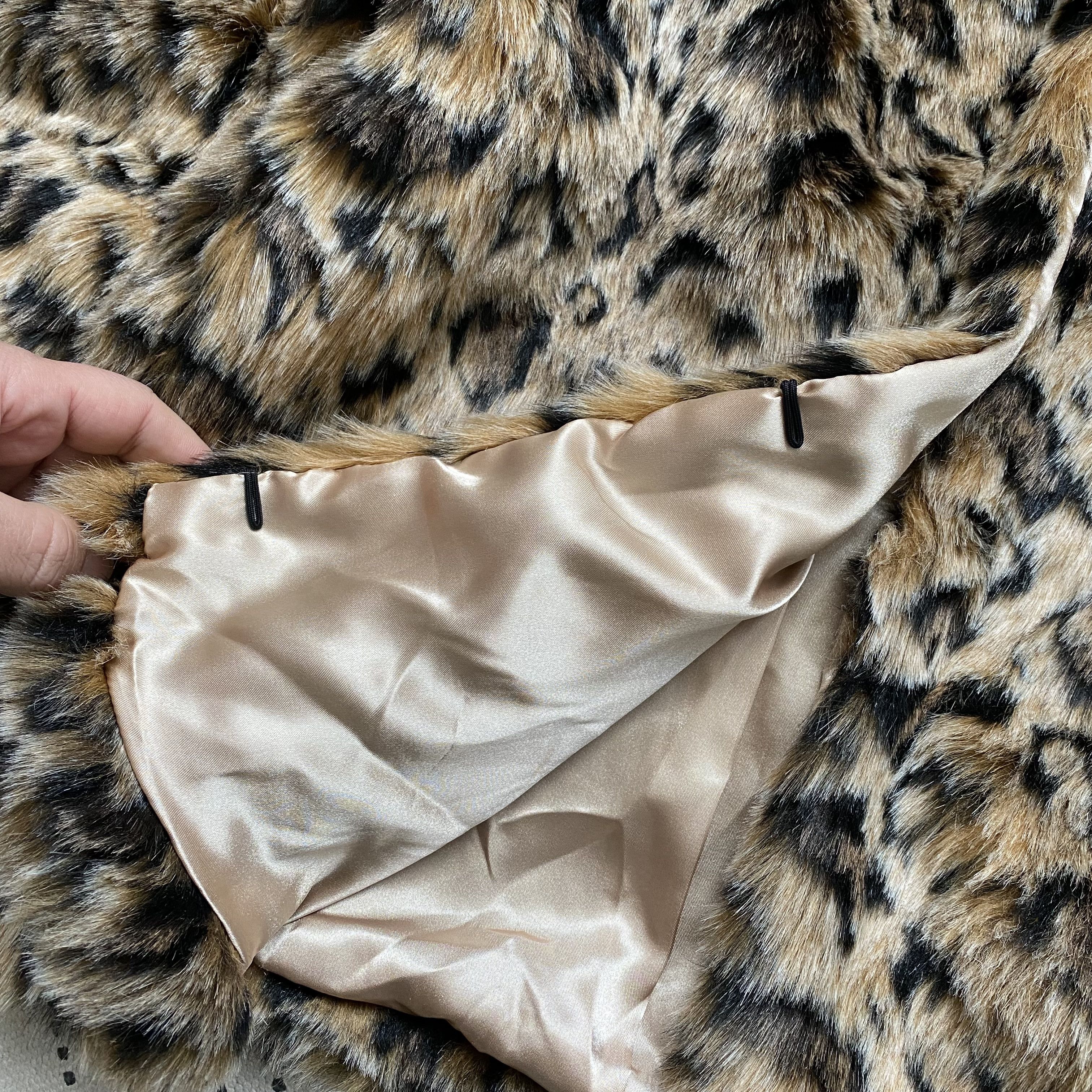 If Six Was Nine Vintage 00s Leopard print Faux Fur Jacket Avant-garde Size M / US 6-8 / IT 42-44 - 8 Thumbnail