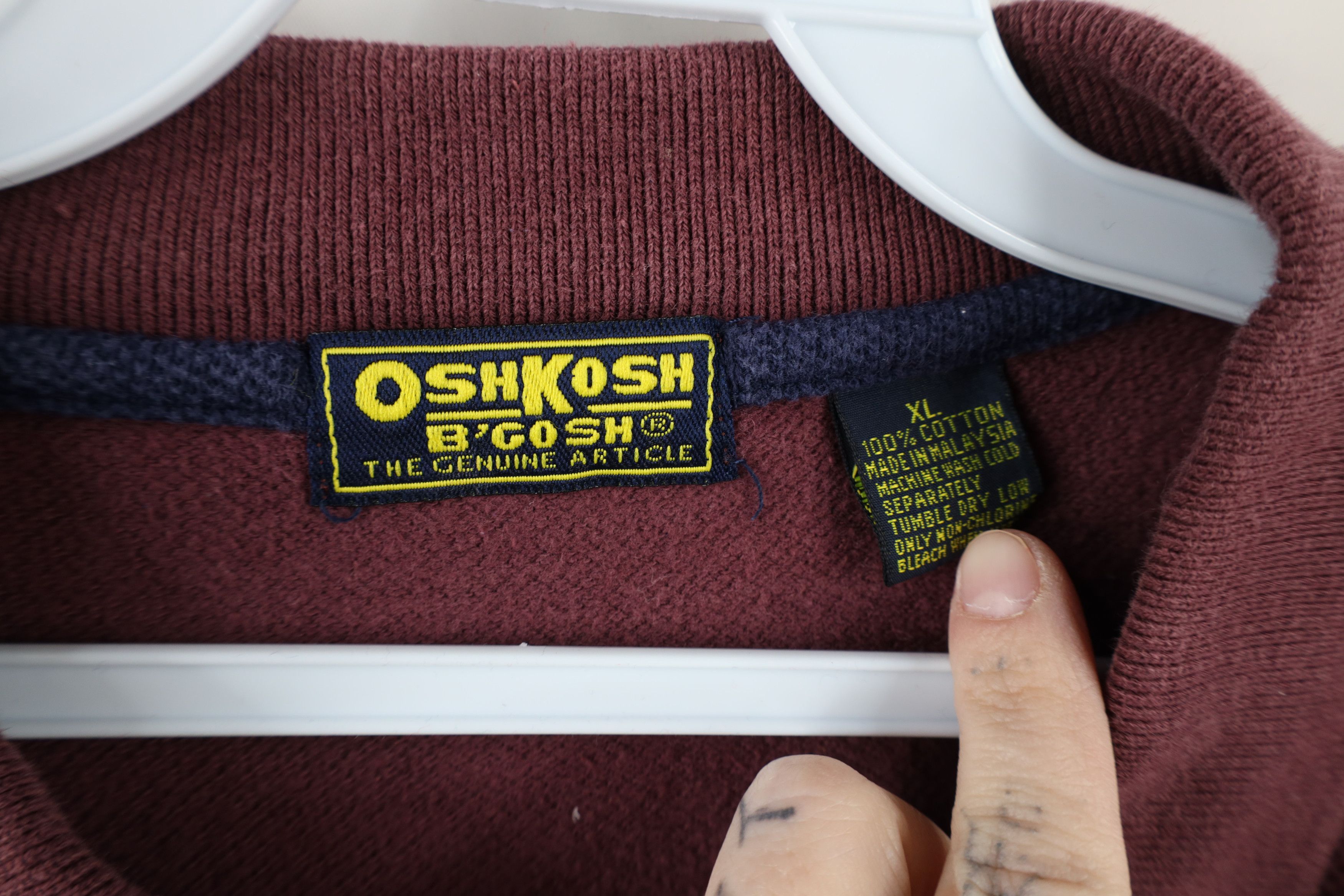 Vintage Vintage 90s OshKosh B'Gosh Knit Long Sleeve Rugby Polo Size US XL / EU 56 / 4 - 7 Thumbnail