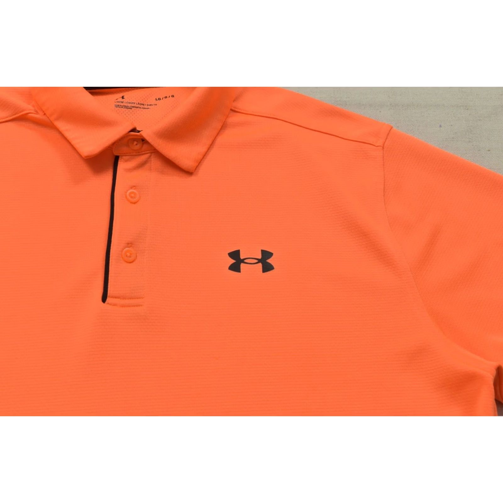 Under Armour Under armour Mens L Orange HeatGear Men Large Short Sleeve Performance Polo Loose Fit Size US L / EU 52-54 / 3 - 7 Thumbnail