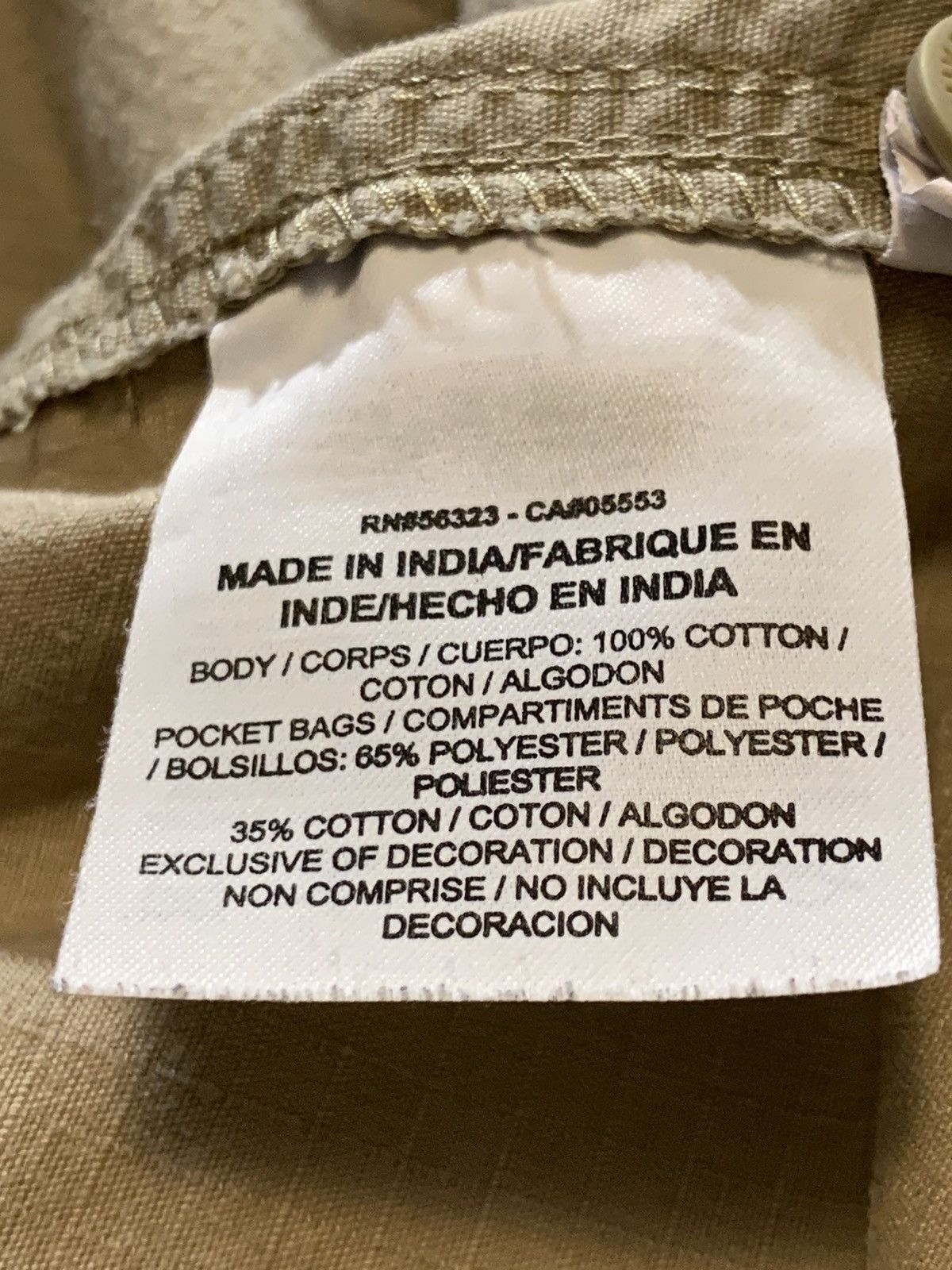 Nike Nike Men’s Sz 36 Cotton Solid Beige Cargo Khaki Tan Shorts Size US 36 / EU 52 - 8 Thumbnail