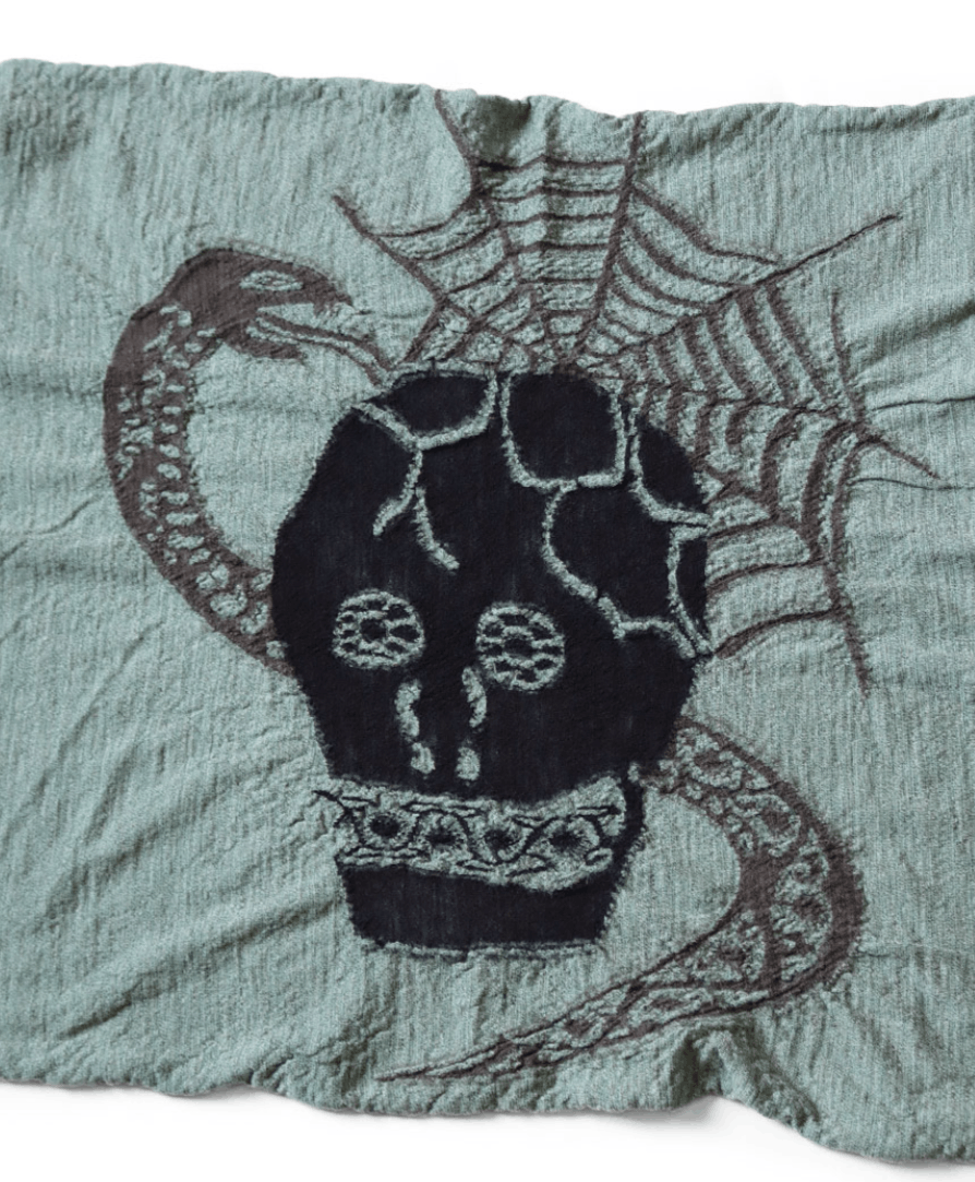 Kapital Shrunken Wool Coptic Skull Scarf Size ONE SIZE - 4 Thumbnail