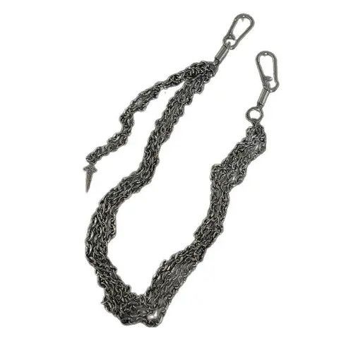 Jewelry Silver Multi-Strand Chain Wallet Chain with Clips Size ONE SIZE - 6 Thumbnail