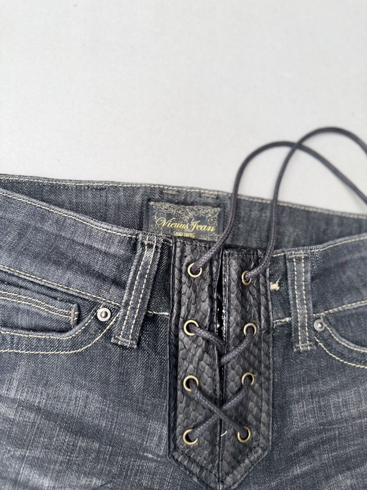 Japanese Brand VIENUS lace up flare jeans Size US 26 / EU 42 - 4 Thumbnail