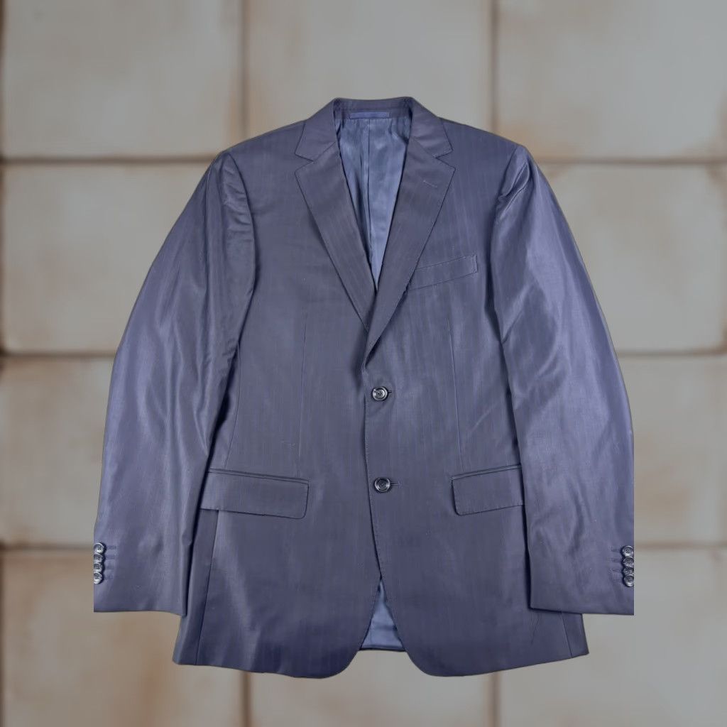 Ermenegildo Zegna Ermenegildo Zegna Sport Coat Mens 38 Blue Wool Regular Notch Lapel Four-Button Single-Breasted Jacket Coat Sports Button Up Size US XXS / EU 40 - 1 Thumbnail