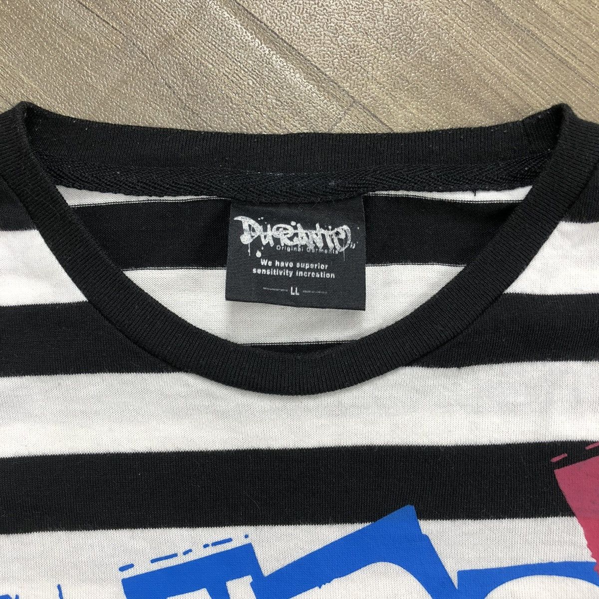 If Six Was Nine × Japanese Brand × Le Grande Bleu (L.G.B.) 2000s Durante London Punk Gothic Goa Striped Long Sleeve Size US L / EU 52-54 / 3 - 9 Thumbnail
