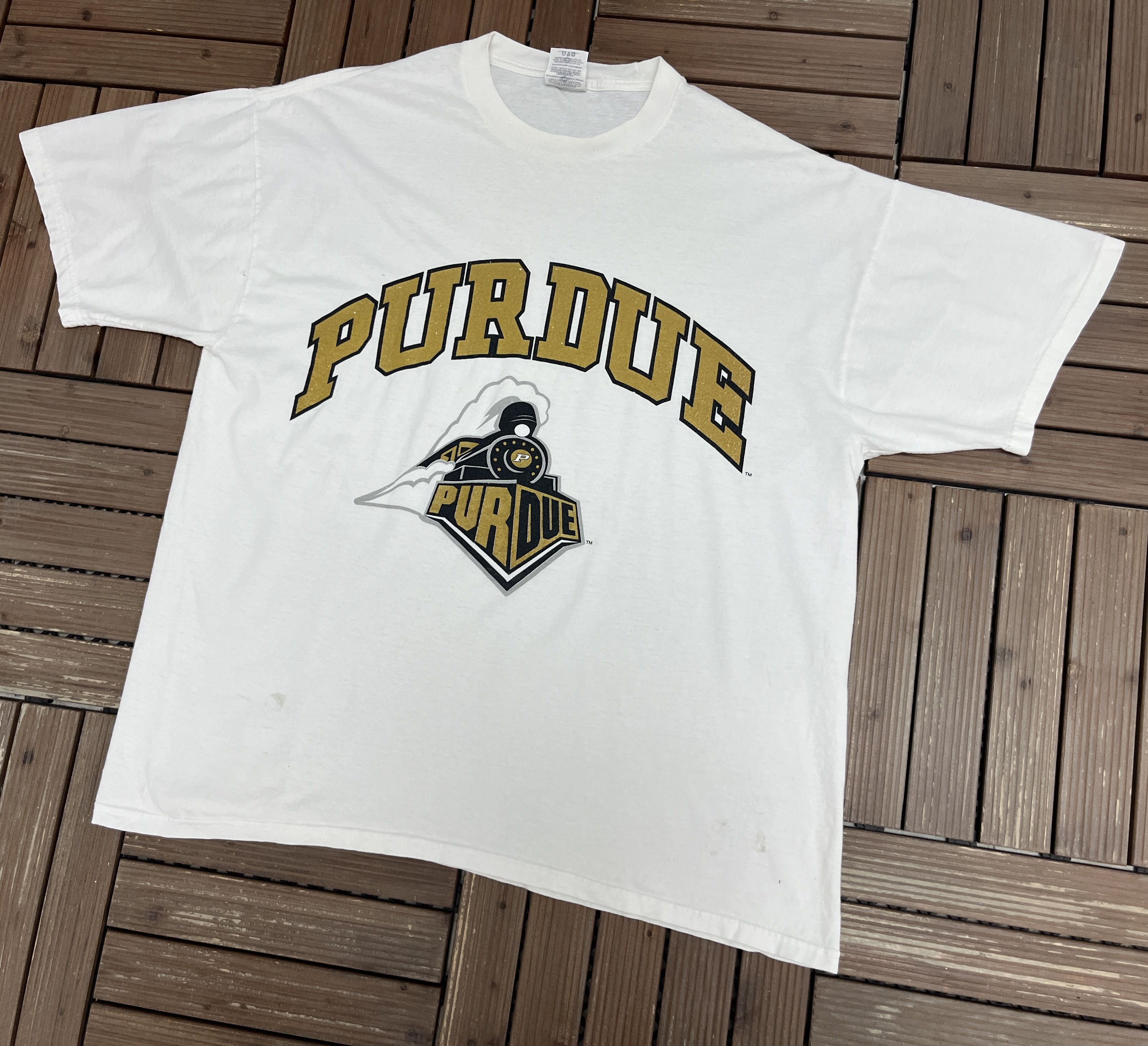 Vintage Purdue Boilermakers Vintage White T-Shirt Tee Size US XL / EU 56 / 4 - 3 Thumbnail