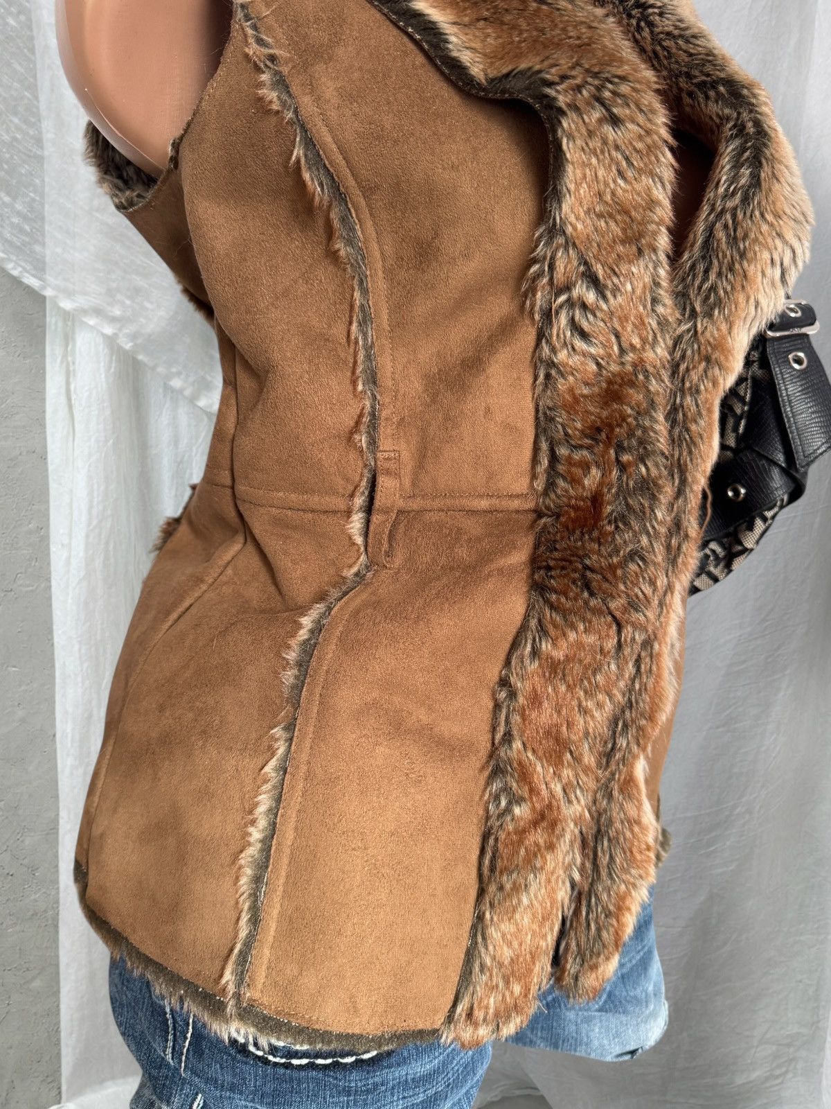 Hysteric Glamour Amazing Y2K 2000’s Aesthetic Faux Fur Vintage Vest Jacket Size S / US 4 / IT 40 - 4 Thumbnail
