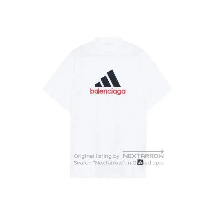 Balenciaga Balenciaga x Adidas Logo Embroidered White T. Size US M / EU 48-50 / 2 - 1 Thumbnail