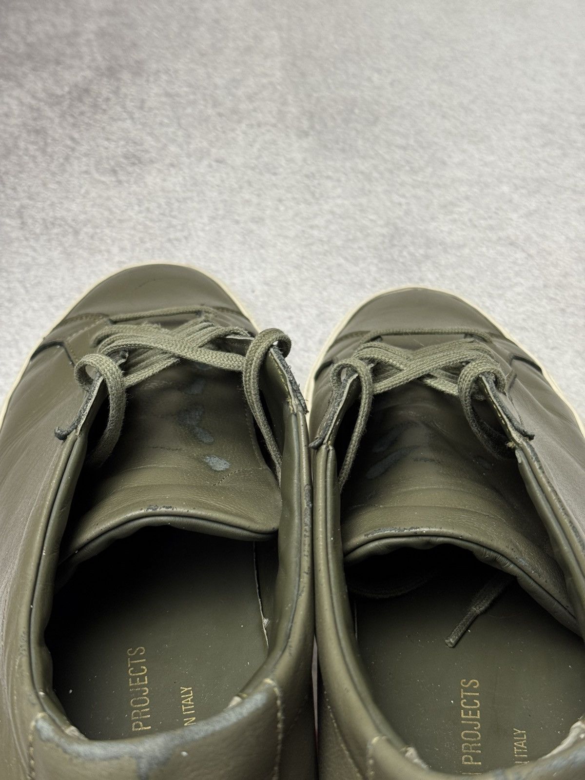 Common Projects Common Projects Achilles Olive Leather Sneakers Size US12 Size US 12 / EU 45 - 14 Thumbnail