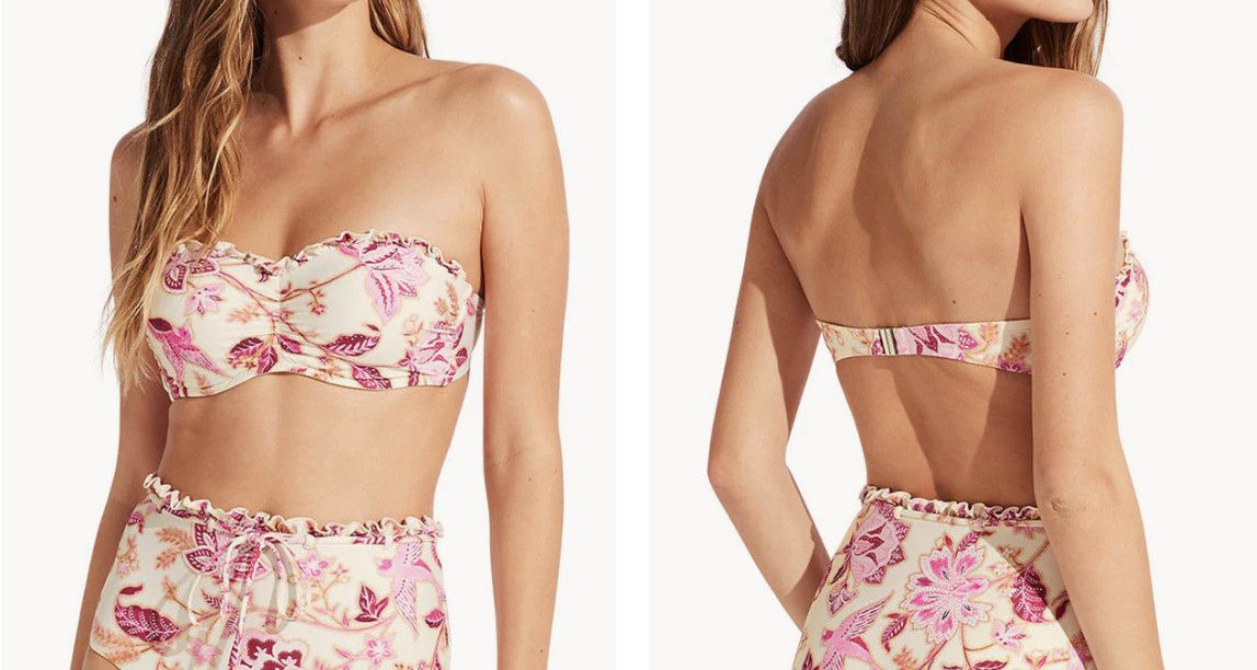 Other Seafolly Bustier Swim Bikini Bandeau Floral ( US 6 ) Size M / US 6-8 / IT 42-44 - 2 Thumbnail