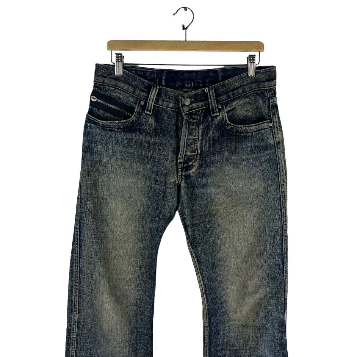 Japanese Brand 🔥Rare Biker Denim Jeans Diesel Bow Cut Design Size US 36 / EU 52 - 6 Thumbnail