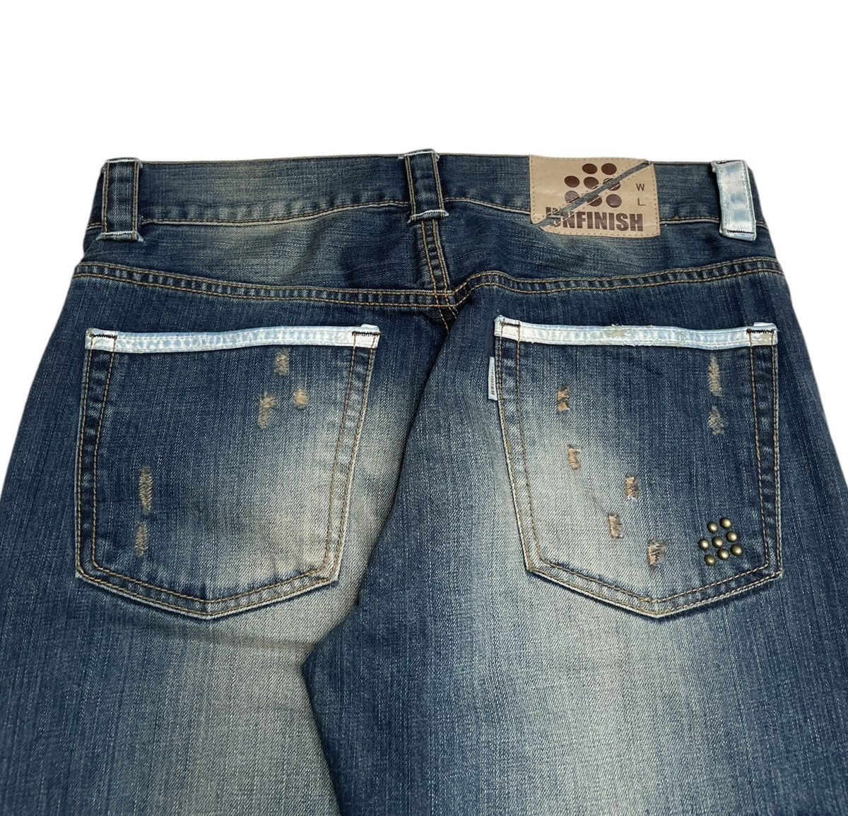 If Six Was Nine × Japanese Brand × Vintage Rare Design Vintage Japanese Brand Unfinished Jeans 2000s Size US 33 - 4 Thumbnail