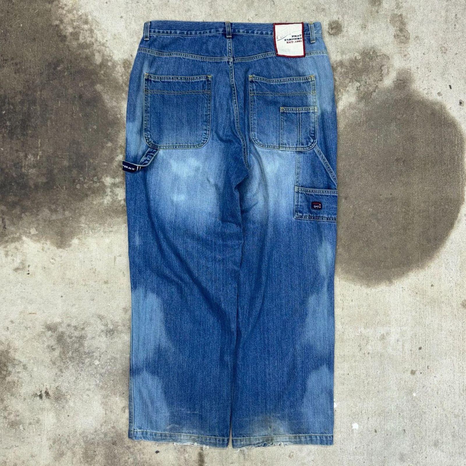 Phat Farm Vintage y2k phat farm carpenter hip hop 2000s denim jeans Size US 38 / EU 54 - 1 Thumbnail