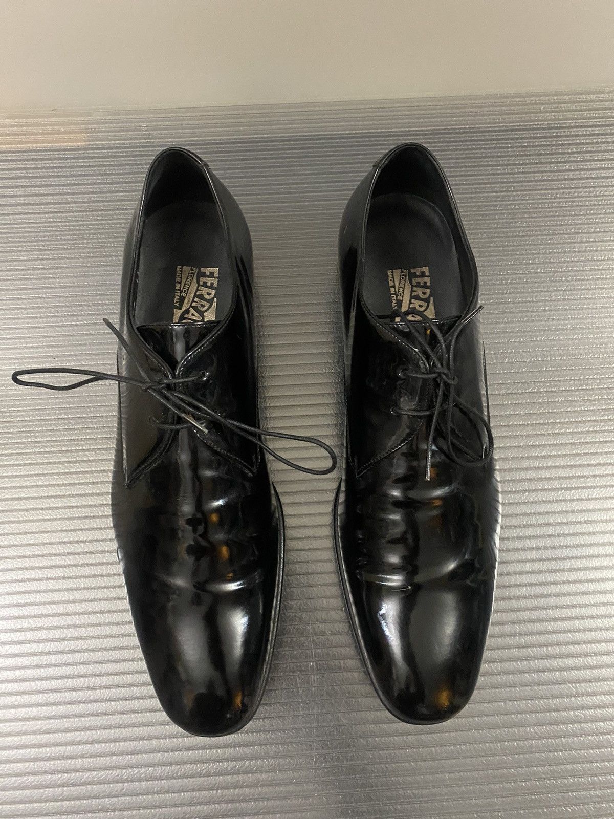 Salvatore Ferragamo Ferragamo 🇮🇹 black patent leather Marte formal derby 7 NEW Size US 7 / EU 40 - 3 Thumbnail