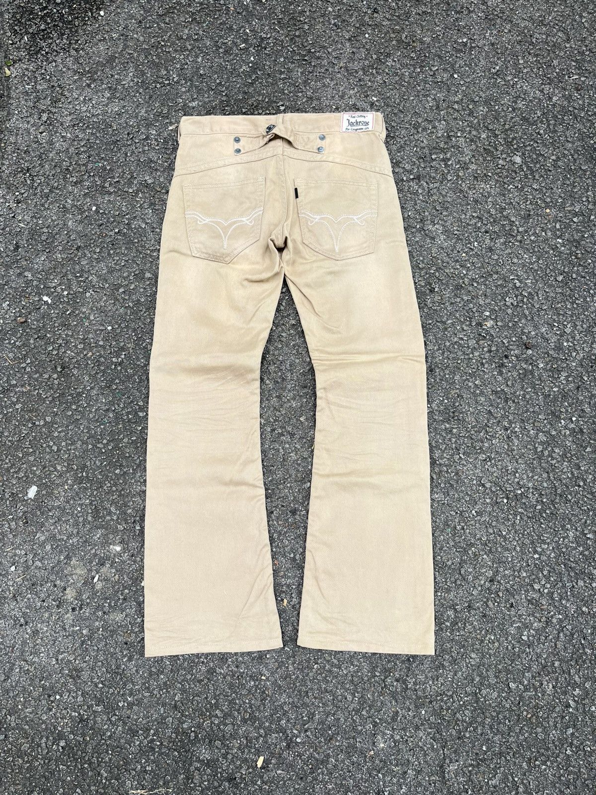 JACKROSE Flared Jackrose Buckle Back Brown Bootcut Pants Size US 30 / EU 46 - 9 Thumbnail