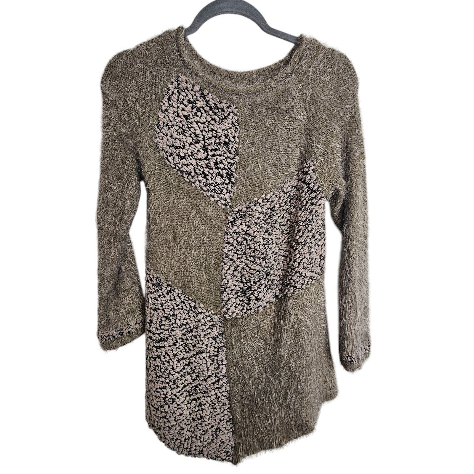 Pretty Green Vintage Pretty Angel Y2K Patchwork Wool Fuzzy Sweater XS Size XS / US 0-2 / IT 36-38 - 1 Thumbnail