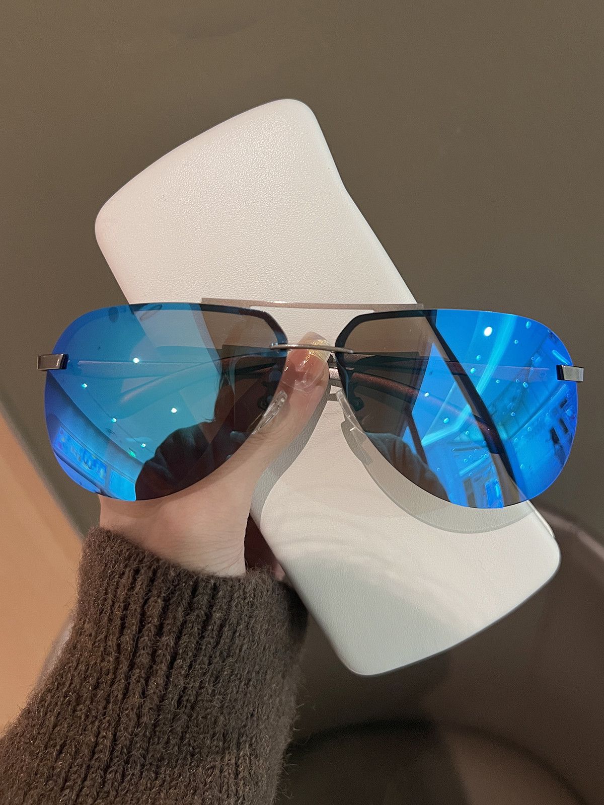 VIBE Future Street ins style custom avant-garde sunglasses Size ONE SIZE - 1 Thumbnail